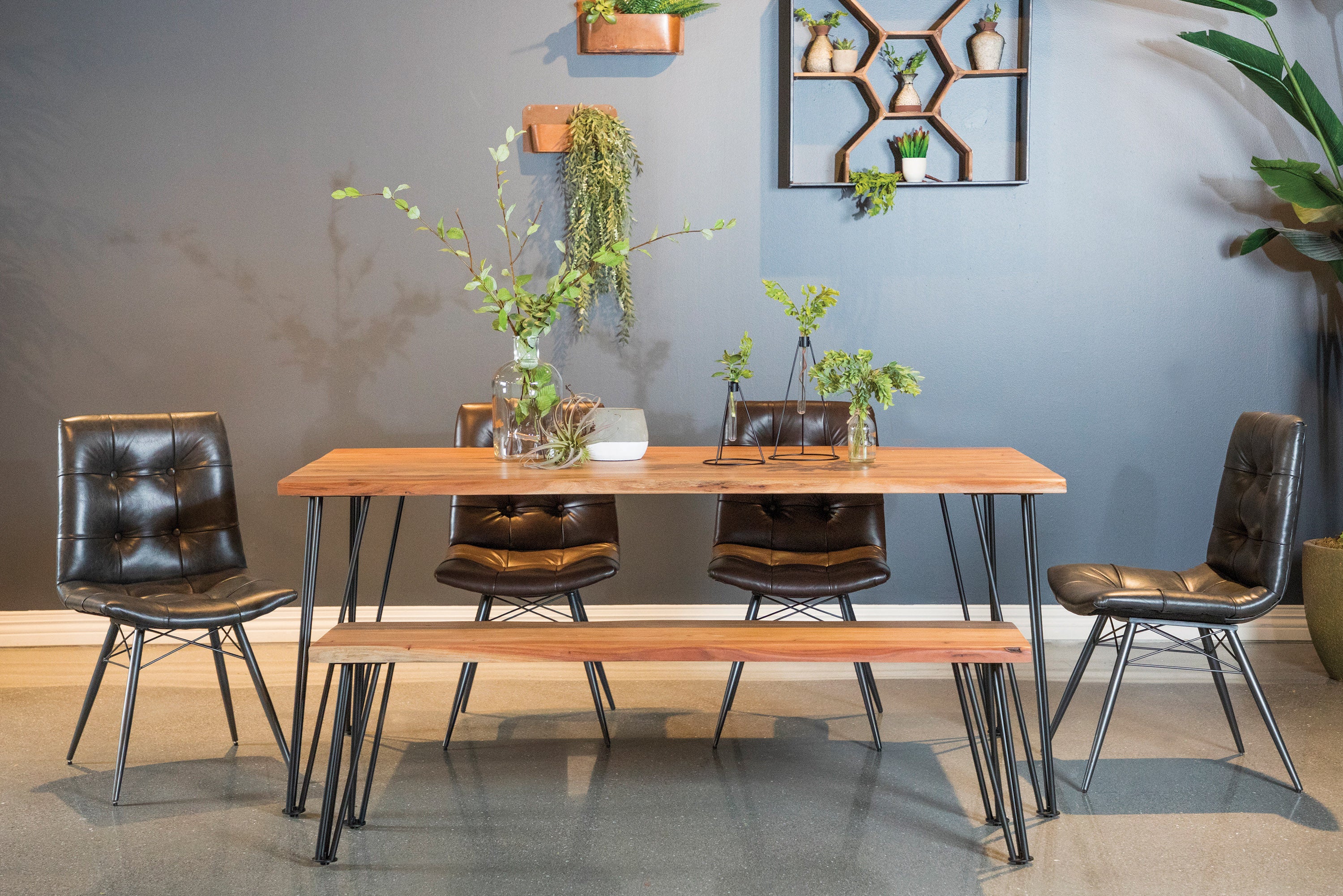 Sherman 71-inch Live Edge Dining Table Natural Acacia-CoasterElevations