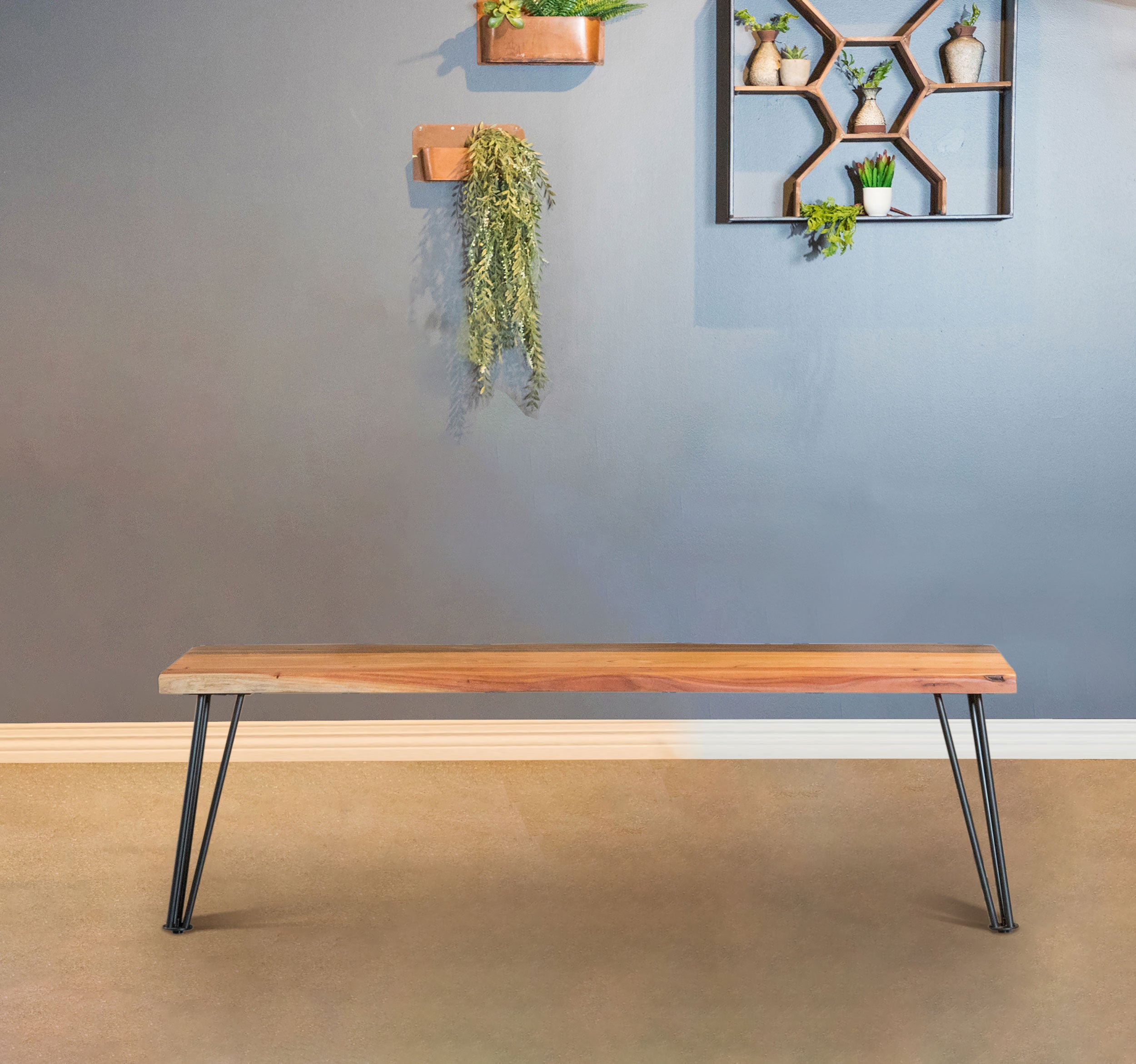 Sherman Wood Dining Bench Natural Acacia-CoasterEssence