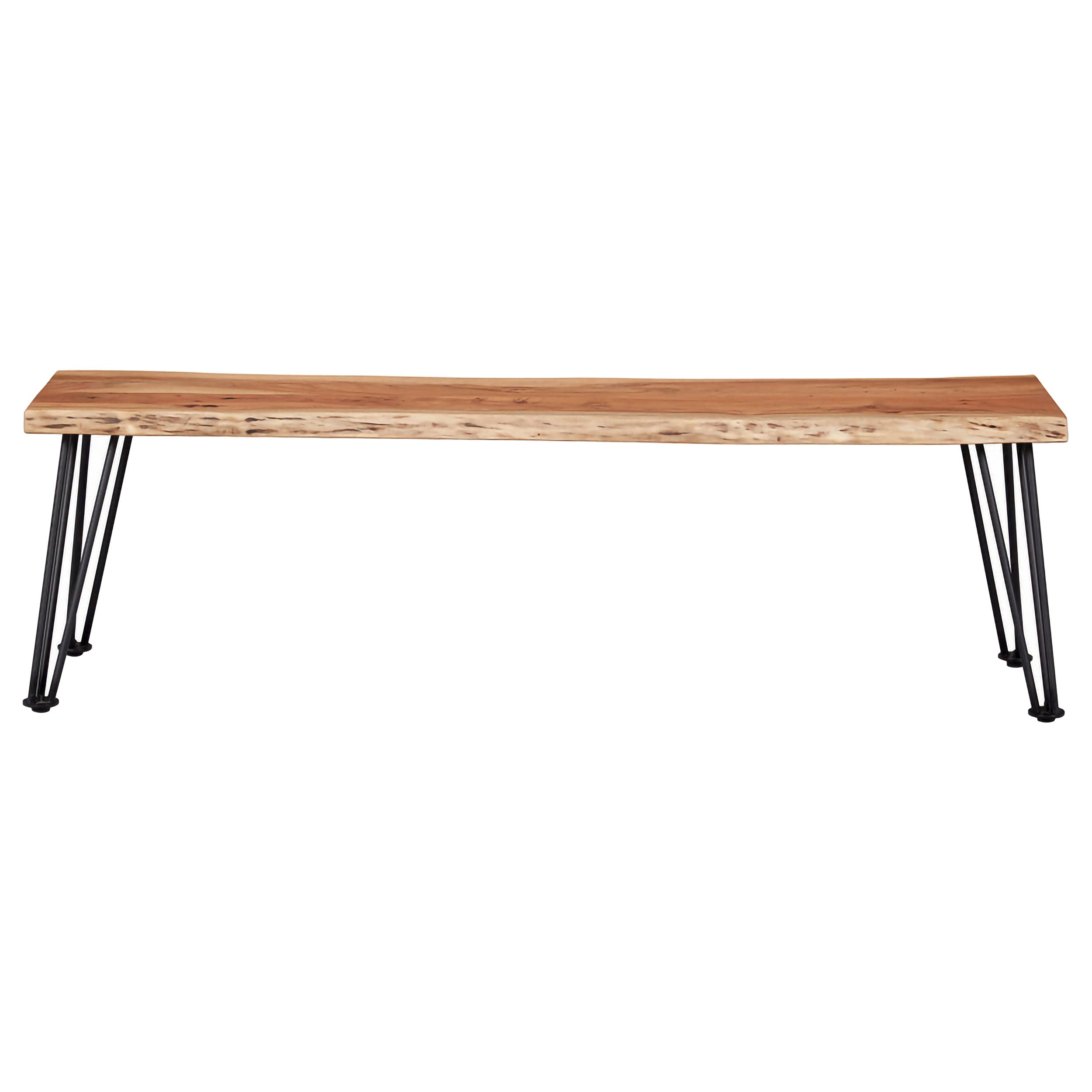 Sherman Wood Dining Bench Natural Acacia-CoasterEssence