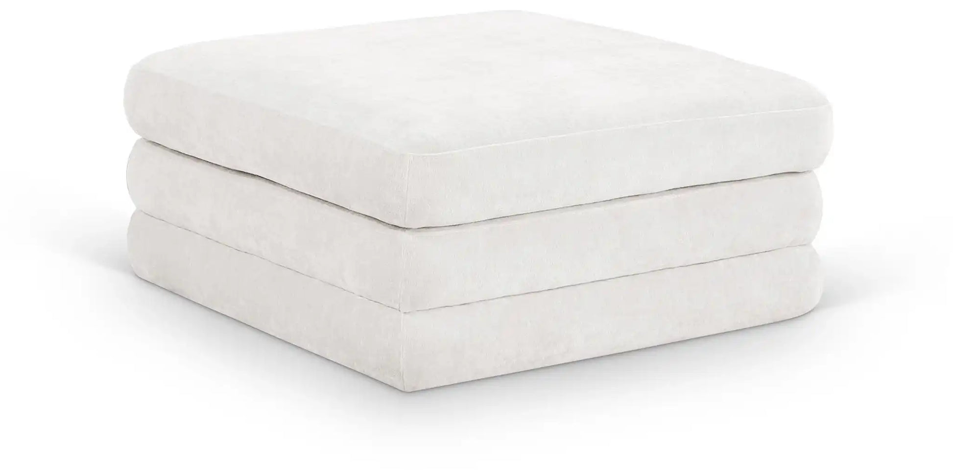 Stellar - Chenille Fabric Upholstered Modular Modular Ottoman - Best Buy Furniture