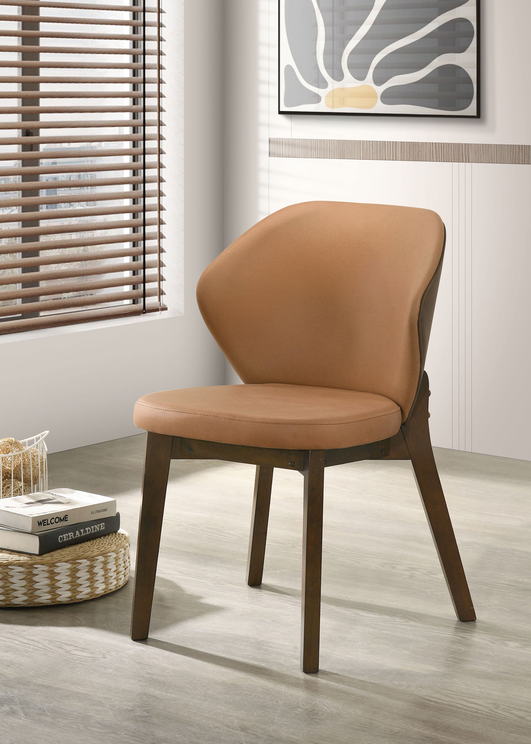 Randolph Dining Side Chair Butterscotch and Brown (Set of 2)-