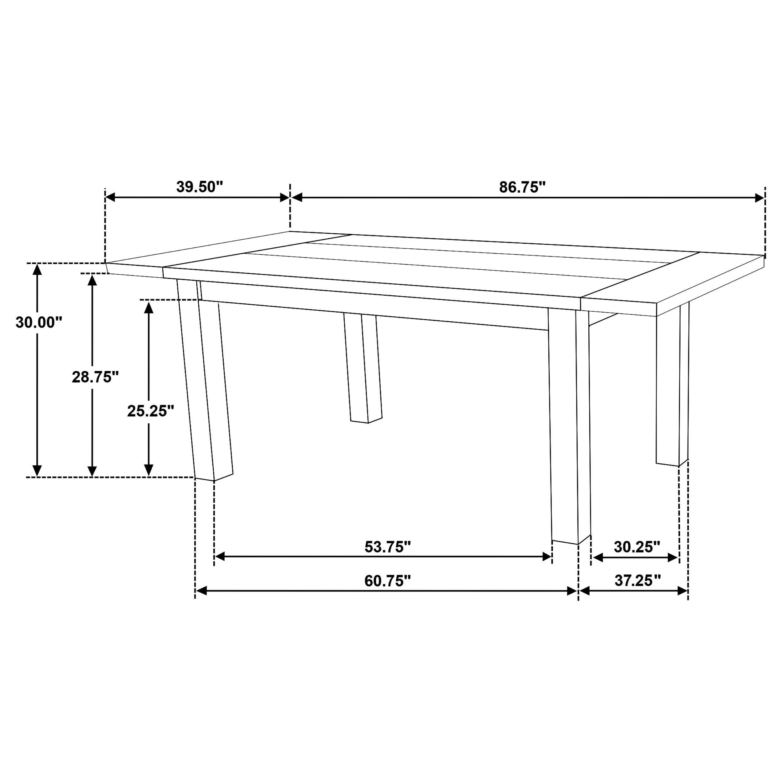 Cardova 87-inch Solid Wood Extension Dining Table Vineyard Oak-