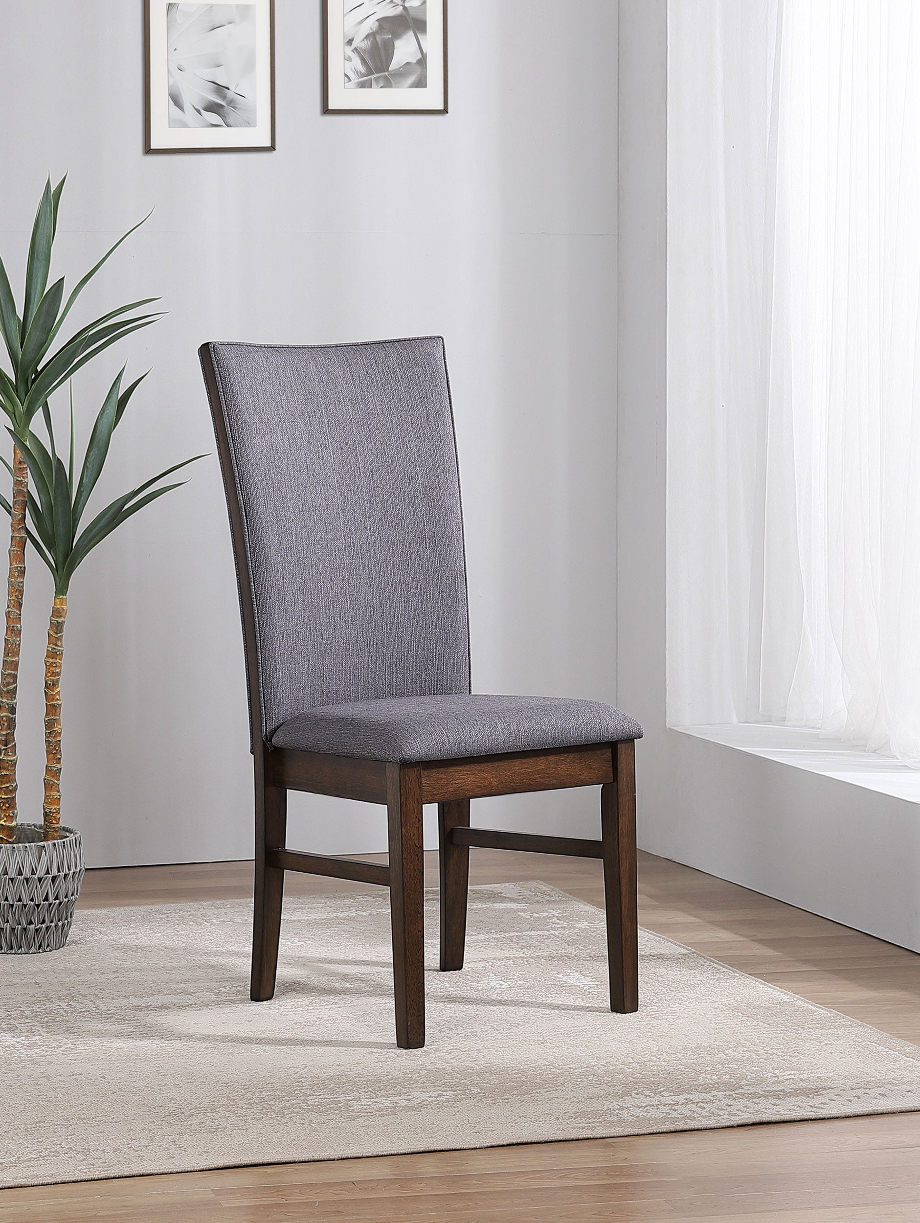 Sherwood Upholstered Dining Side Chair Grey (Set of 2)-