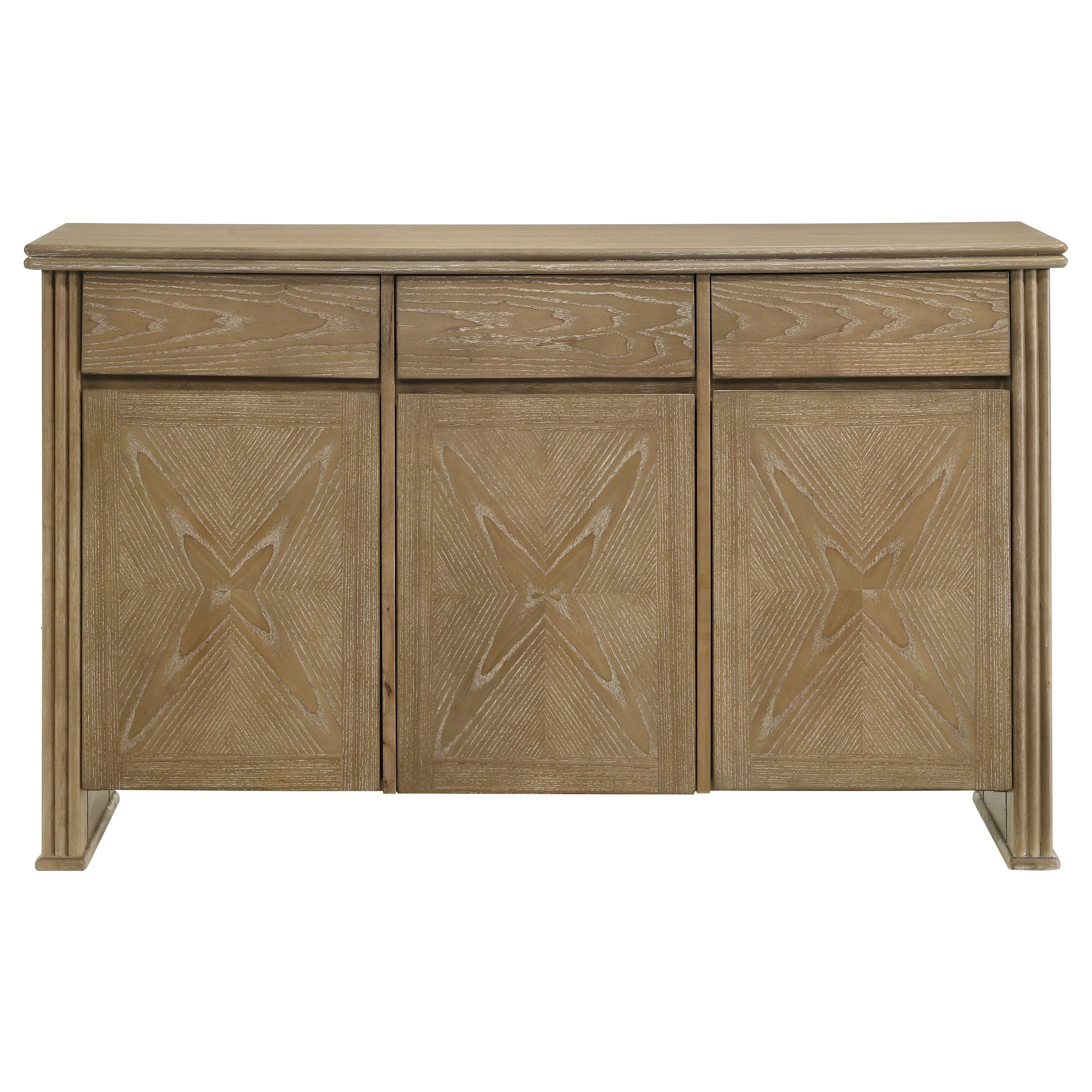 Adina 3-door 59-inch Sideboard Server Distressed Light Brown-