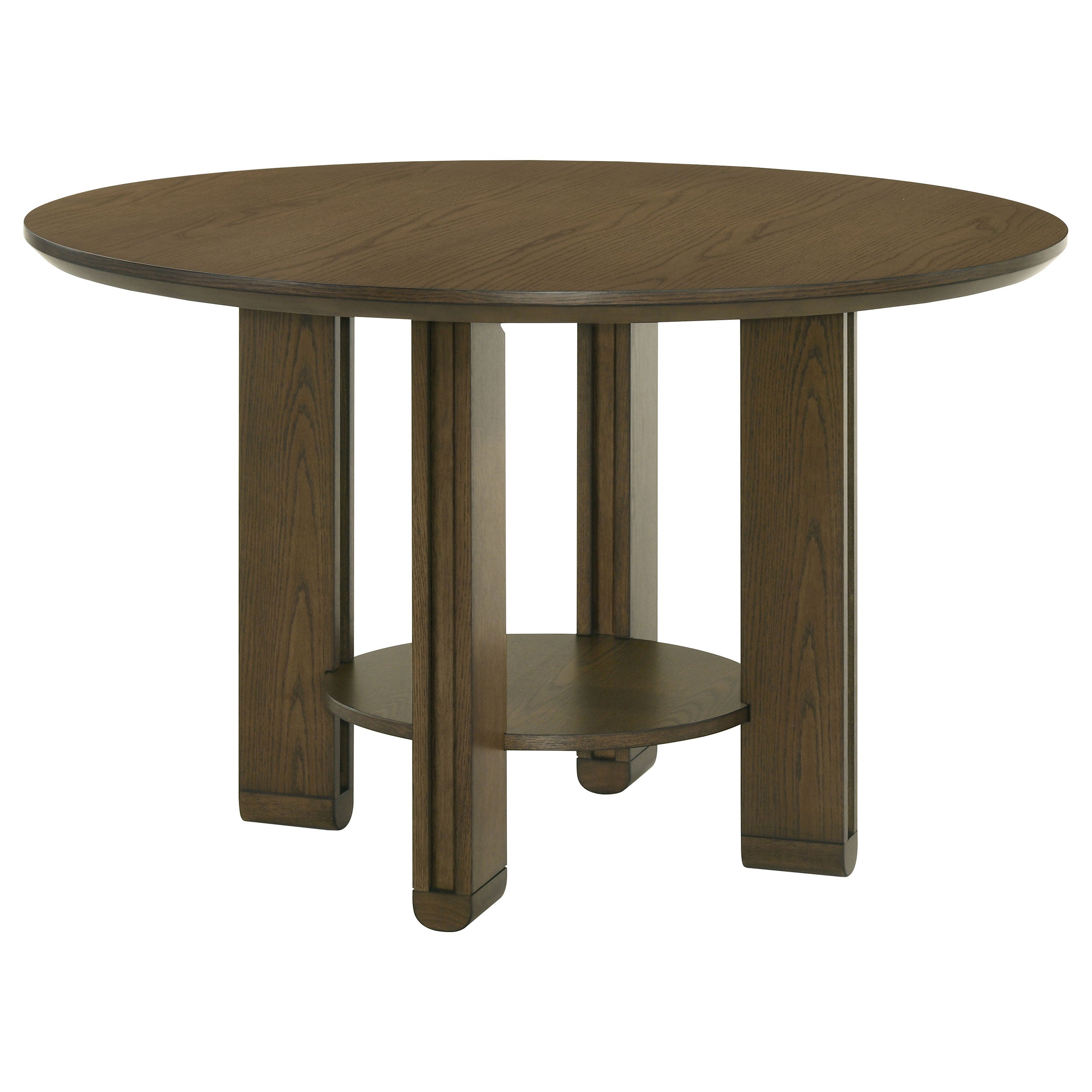 Ottowa 5-piece Round Wood Dining Room Table Set Brown-