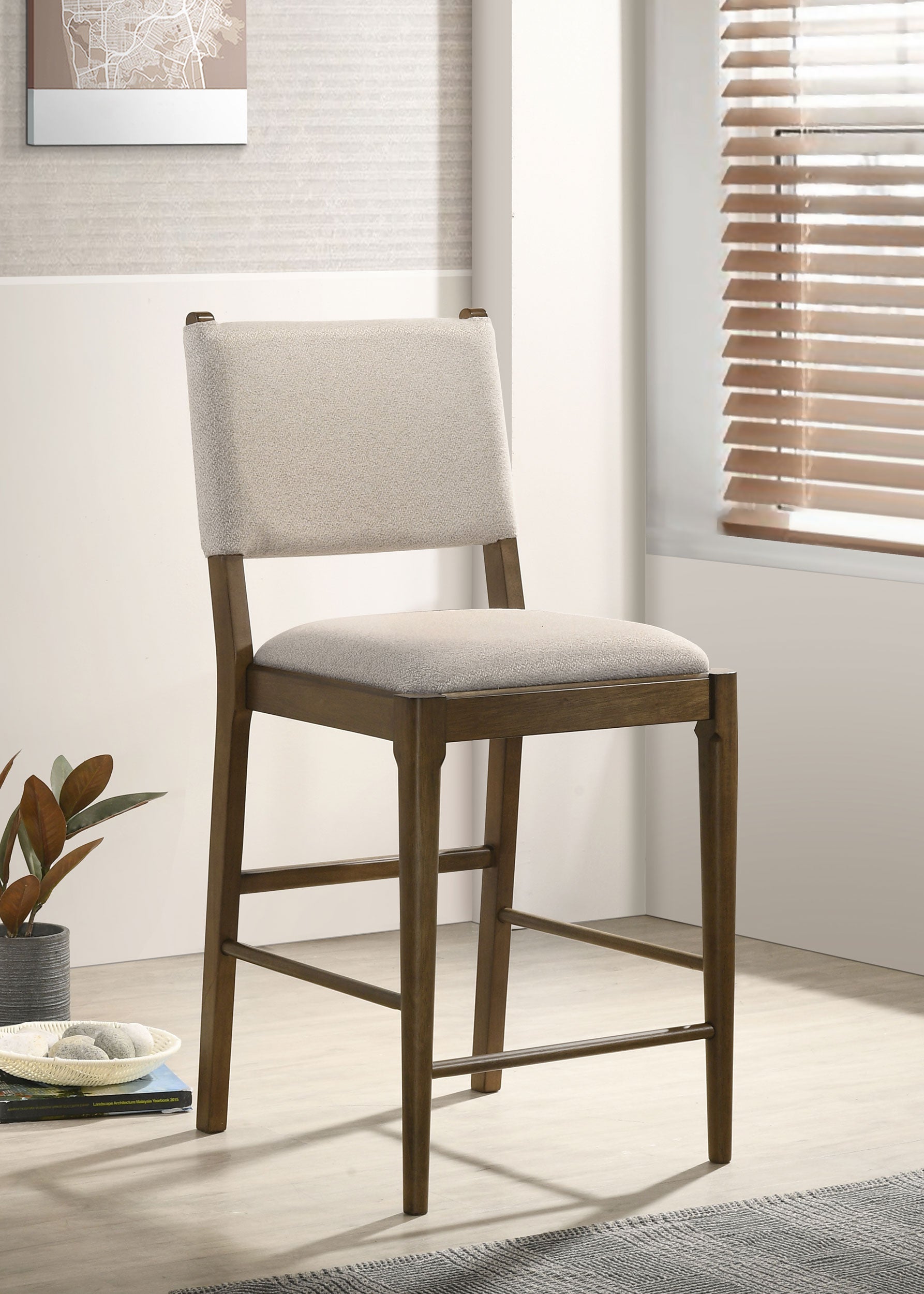 Ottowa Upholstered Counter Side Chair Brown (Set of 2)-