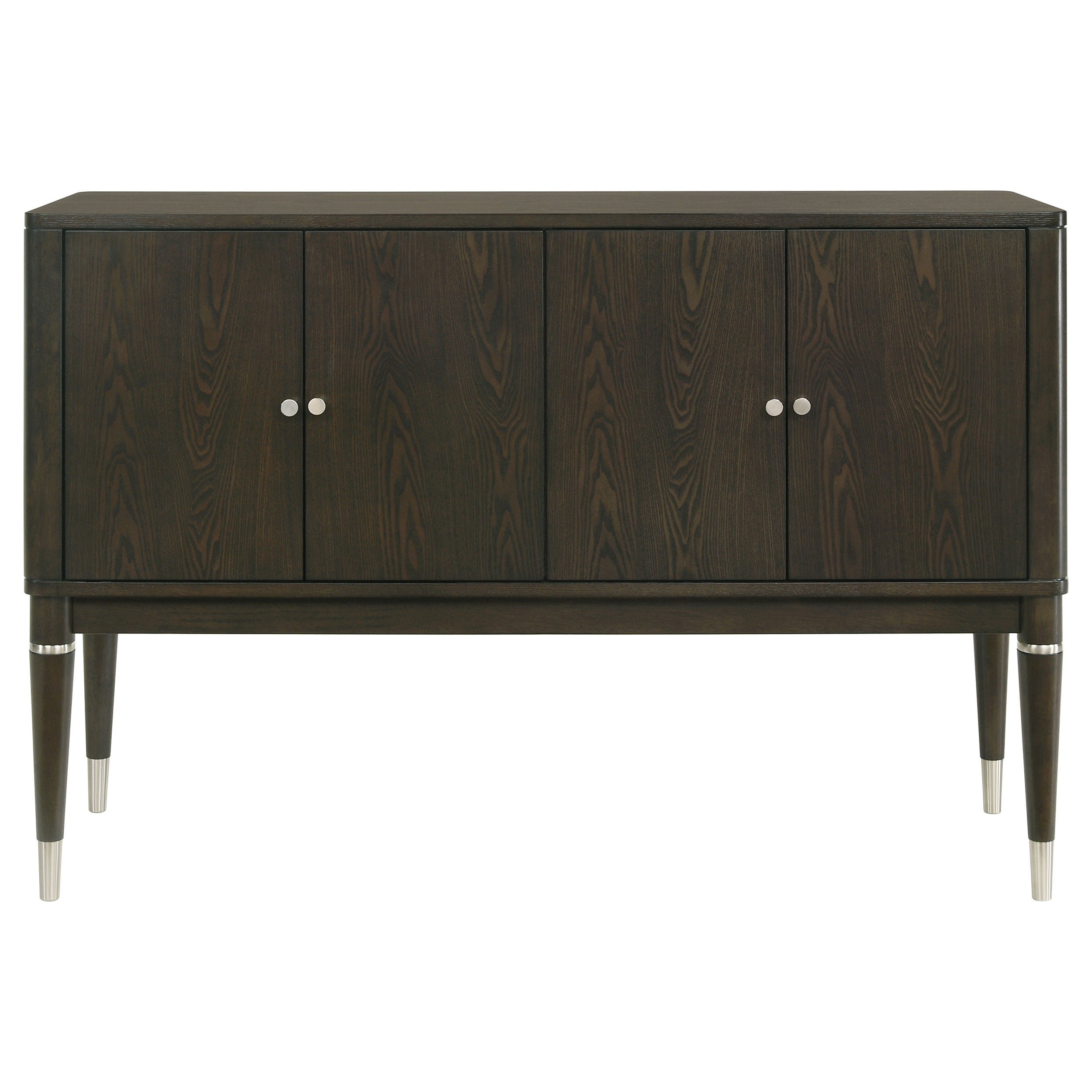 Reseda 4-door Dining Sideboard Server with Shelves Ash Brown-