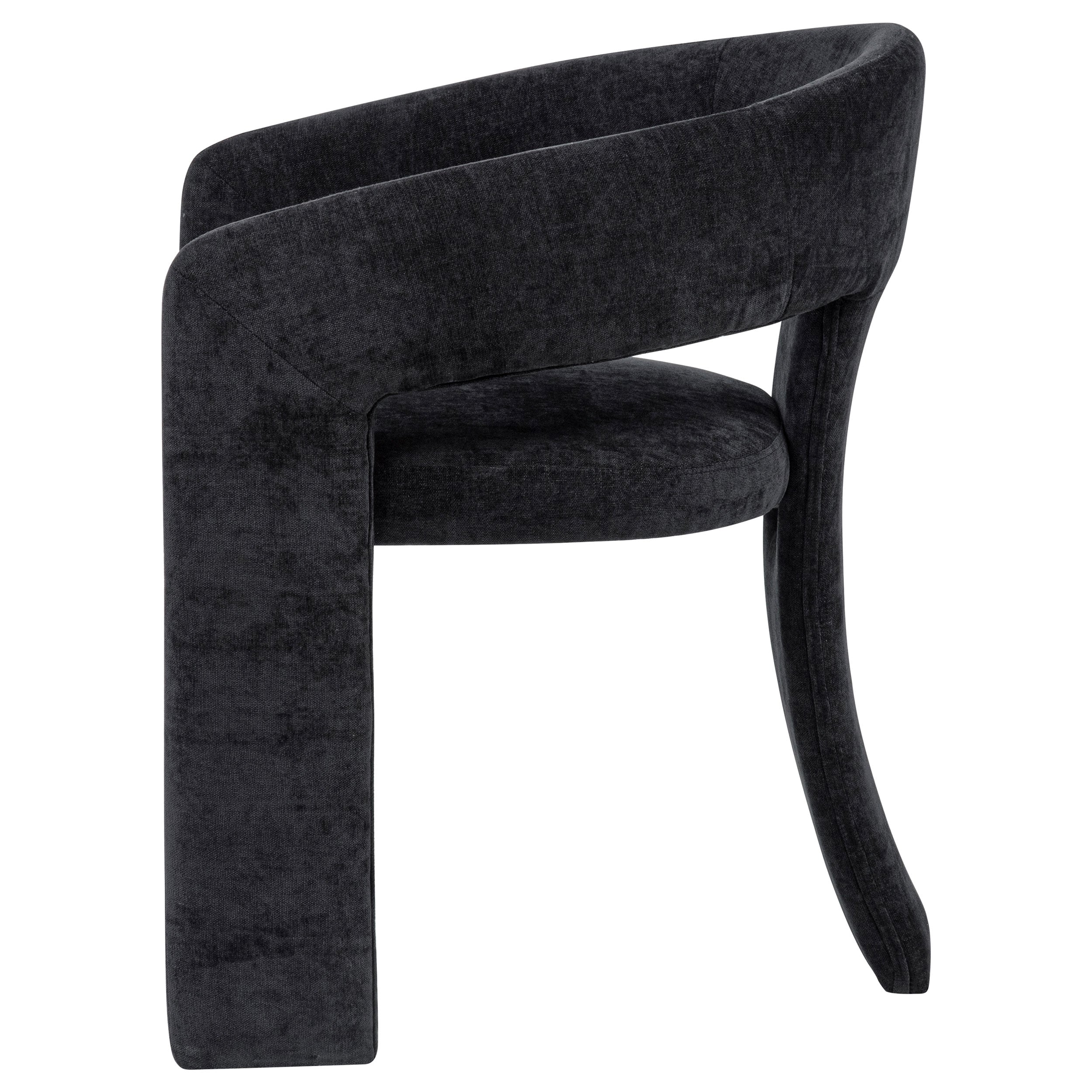 Carlow Upholstered Dining Arm Chair Black (Set of 2)-