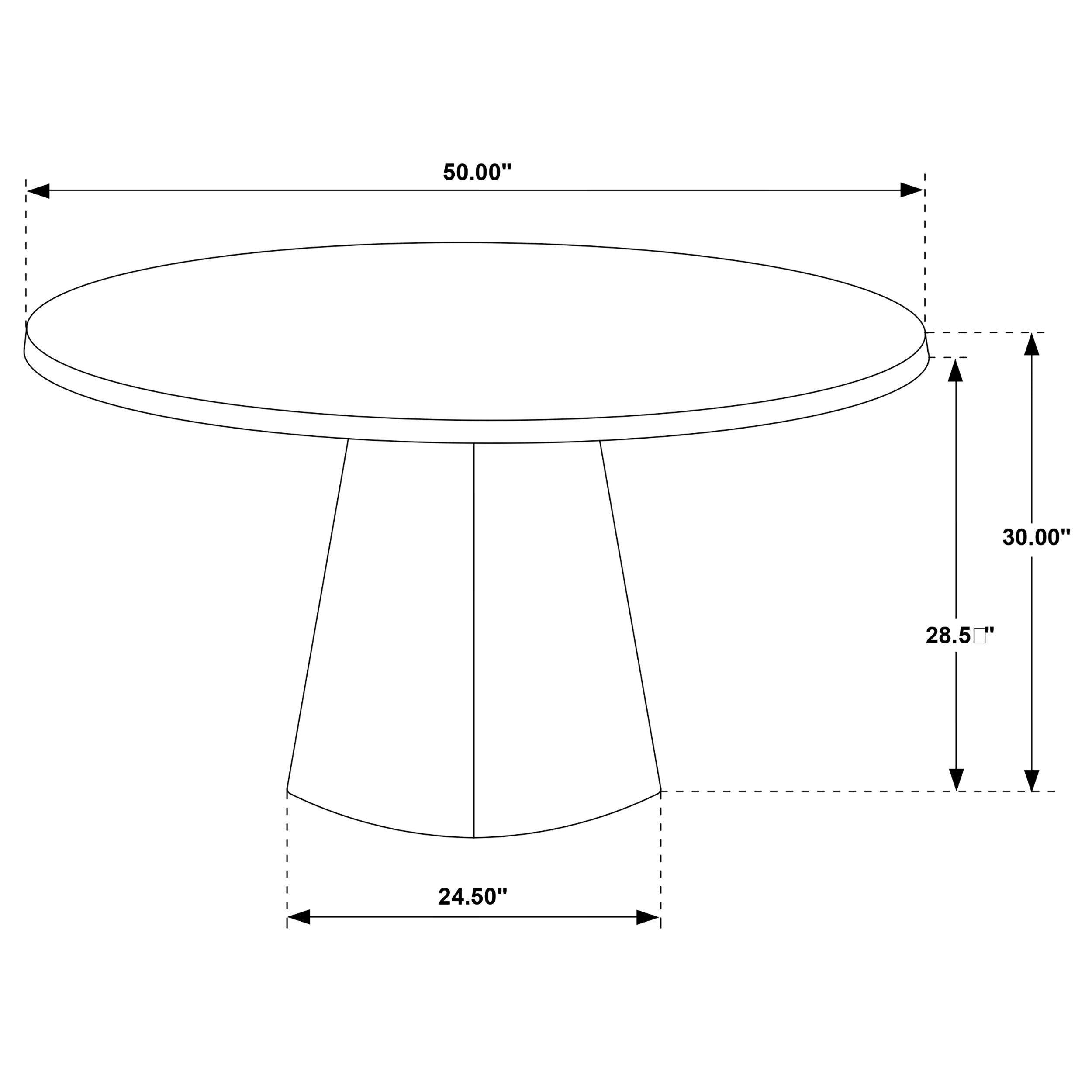 Franklin 5-piece 50-inch Round Dining Table Set Grey and Dark Oak-