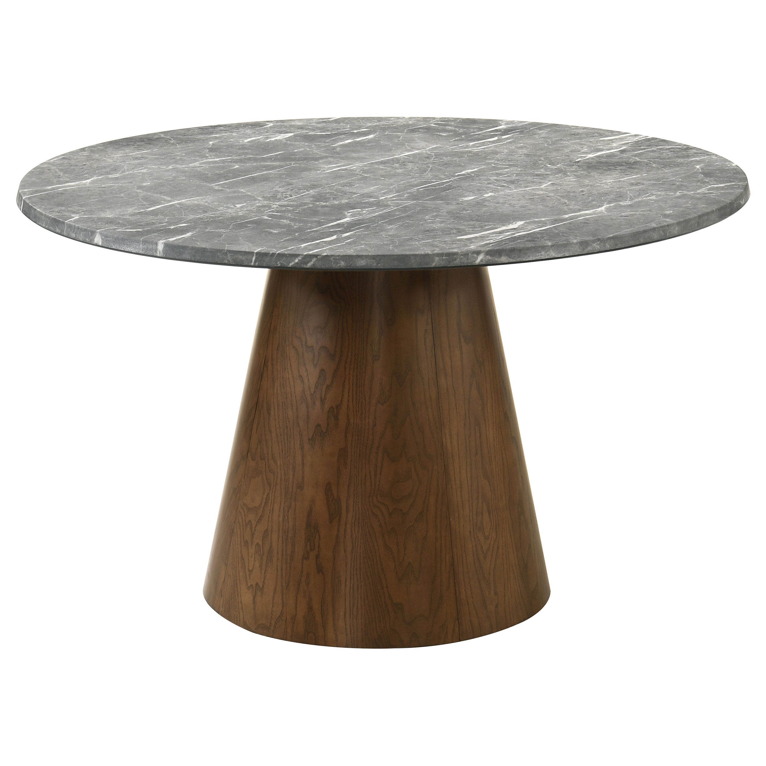 Franklin 50-inch Round Dining Table Grey and Dark Oak-