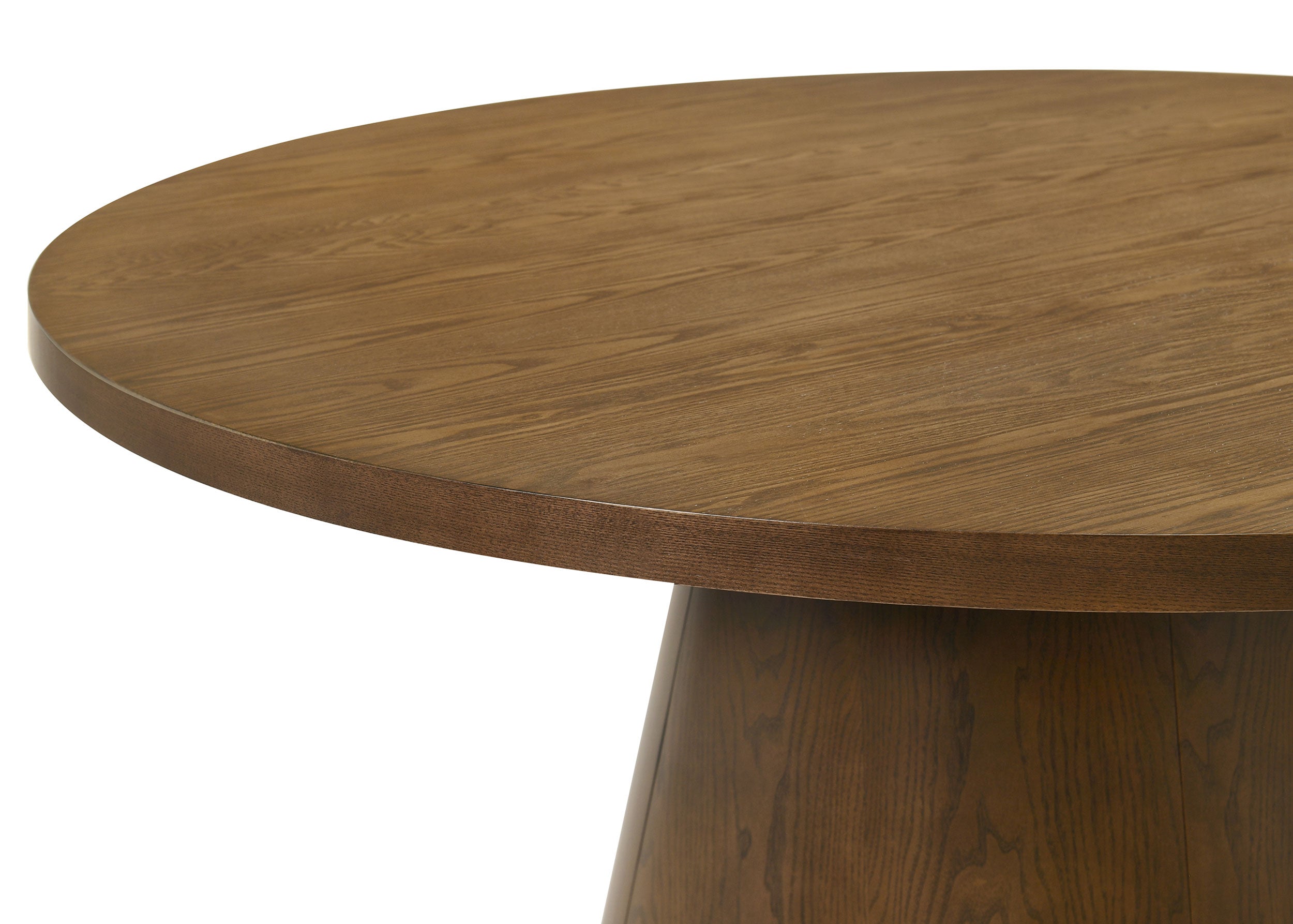 Franklin 54-inch Round Wood Pedestal Base Dining Table Dark Brown-