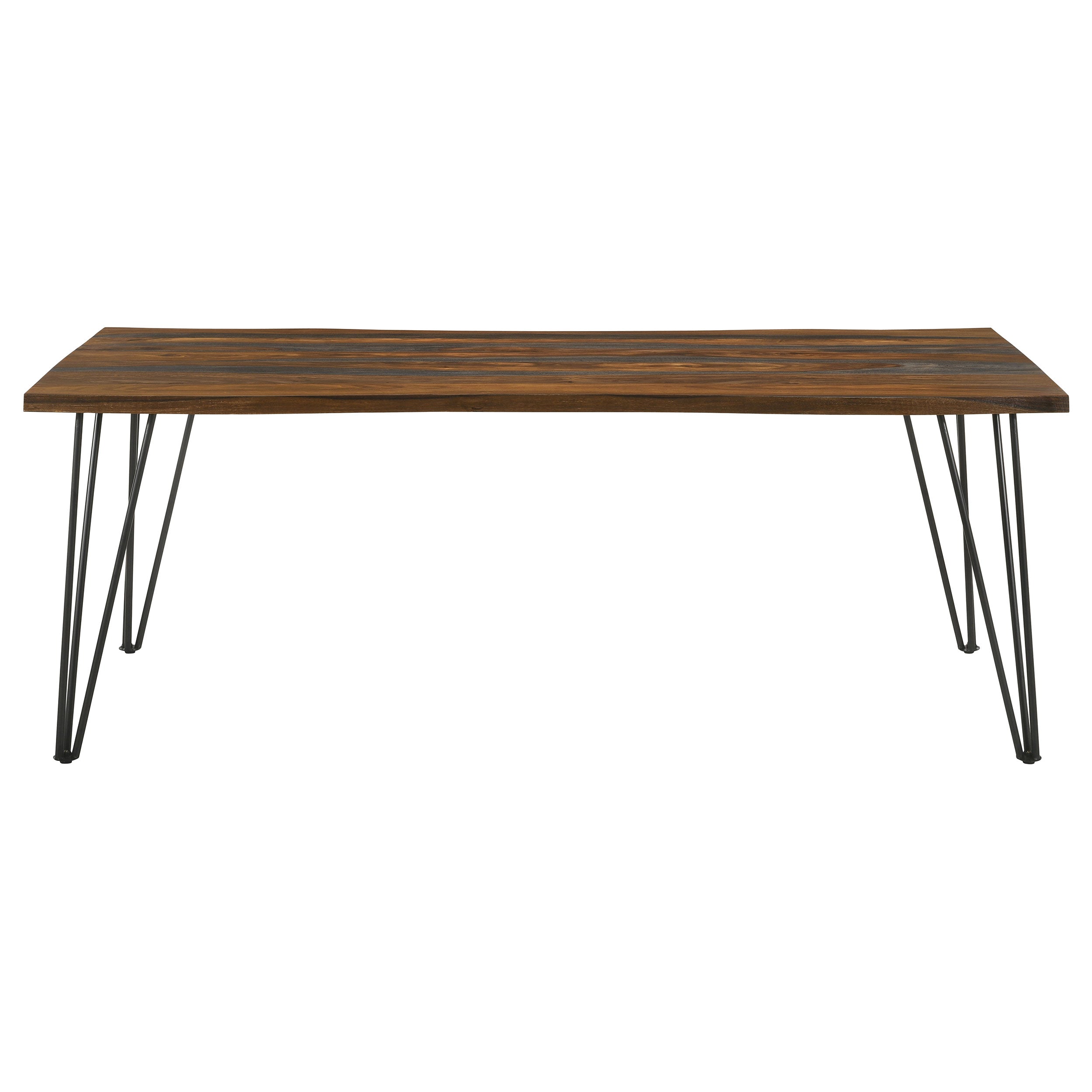 Neve 80-inch Live Edge Dining Table Grey Sheesham-CoasterEssence