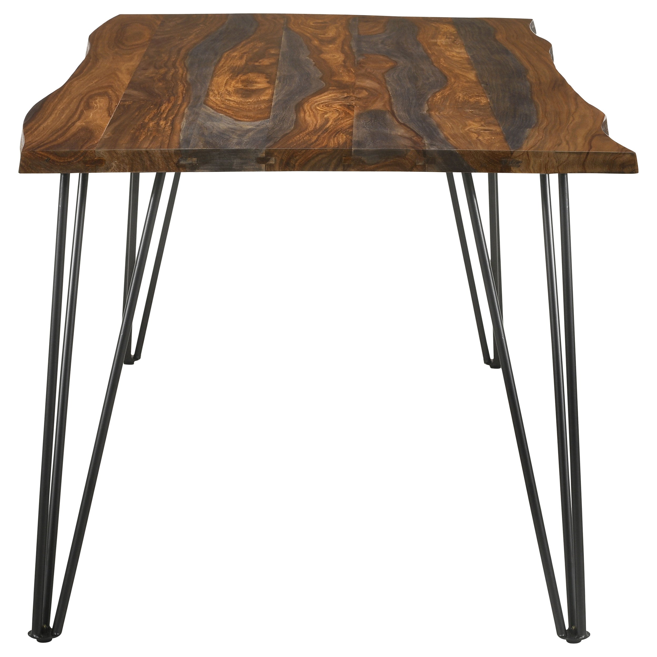 Neve 80-inch Live Edge Dining Table Grey Sheesham-CoasterEssence