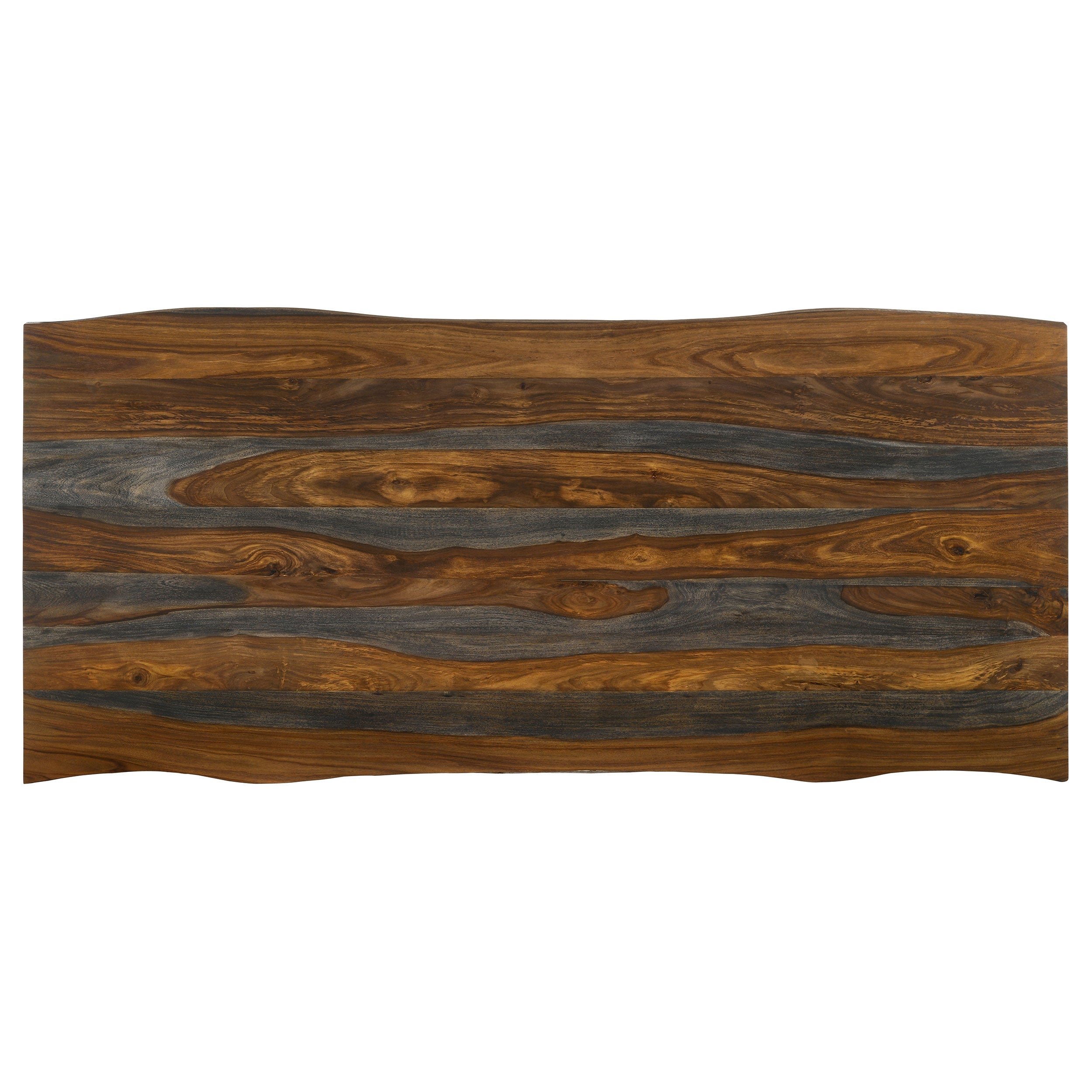 Neve 80-inch Live Edge Dining Table Grey Sheesham-CoasterEssence