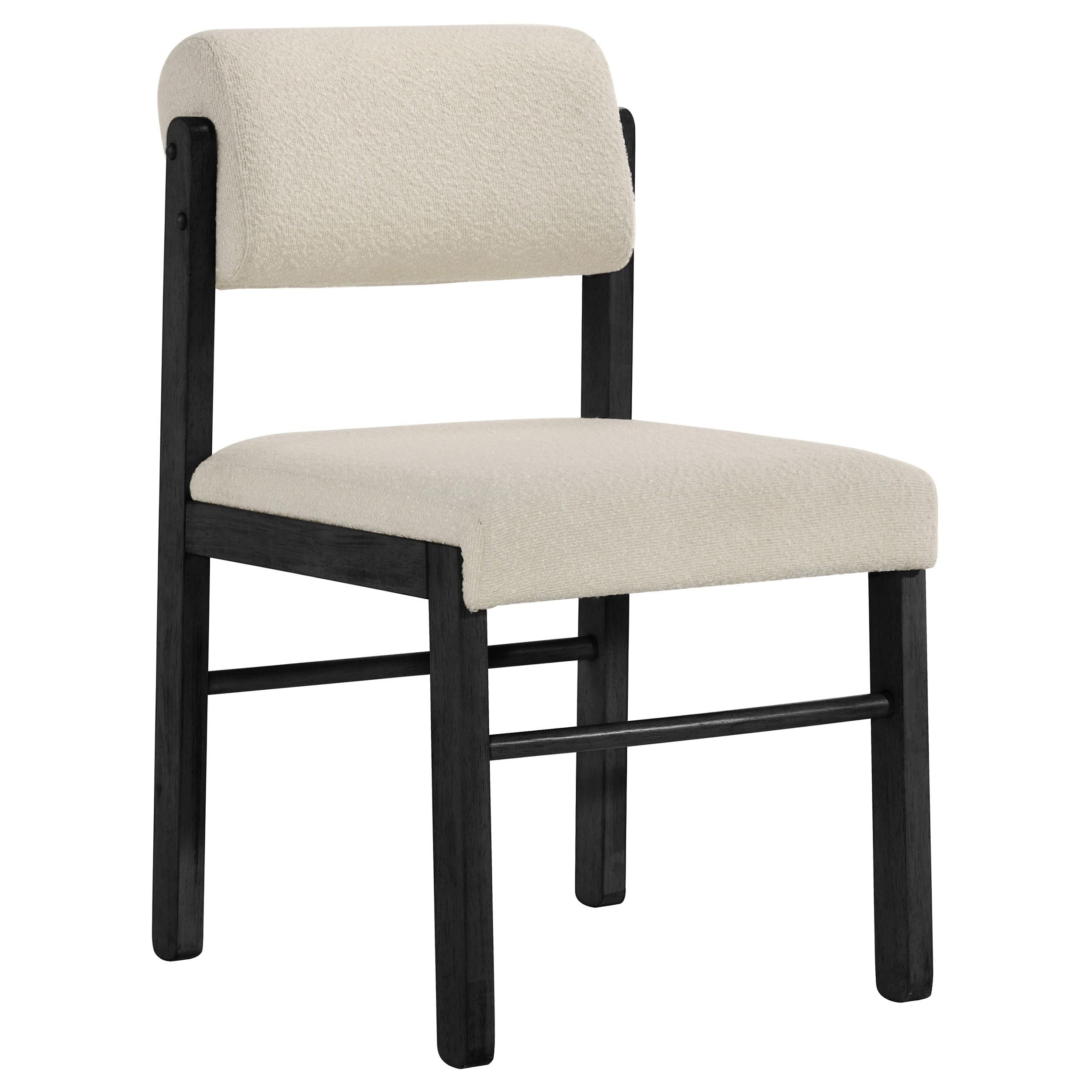Kehoe Upholstered Dining Side Chair Cream and Black (Set of 2)-