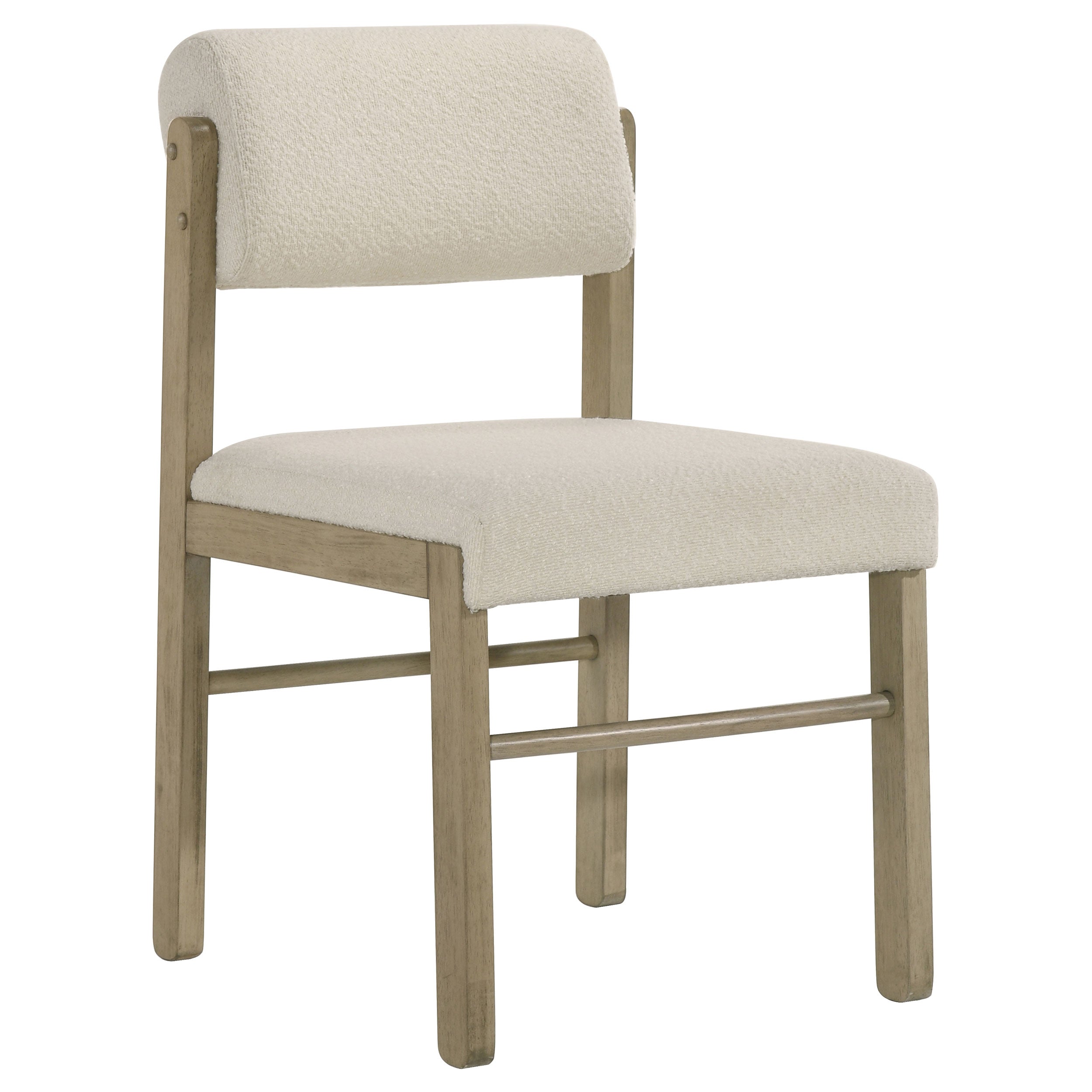 Kehoe Upholstered Dining Side Chair Cream and Natural Oak (Set of 2)-