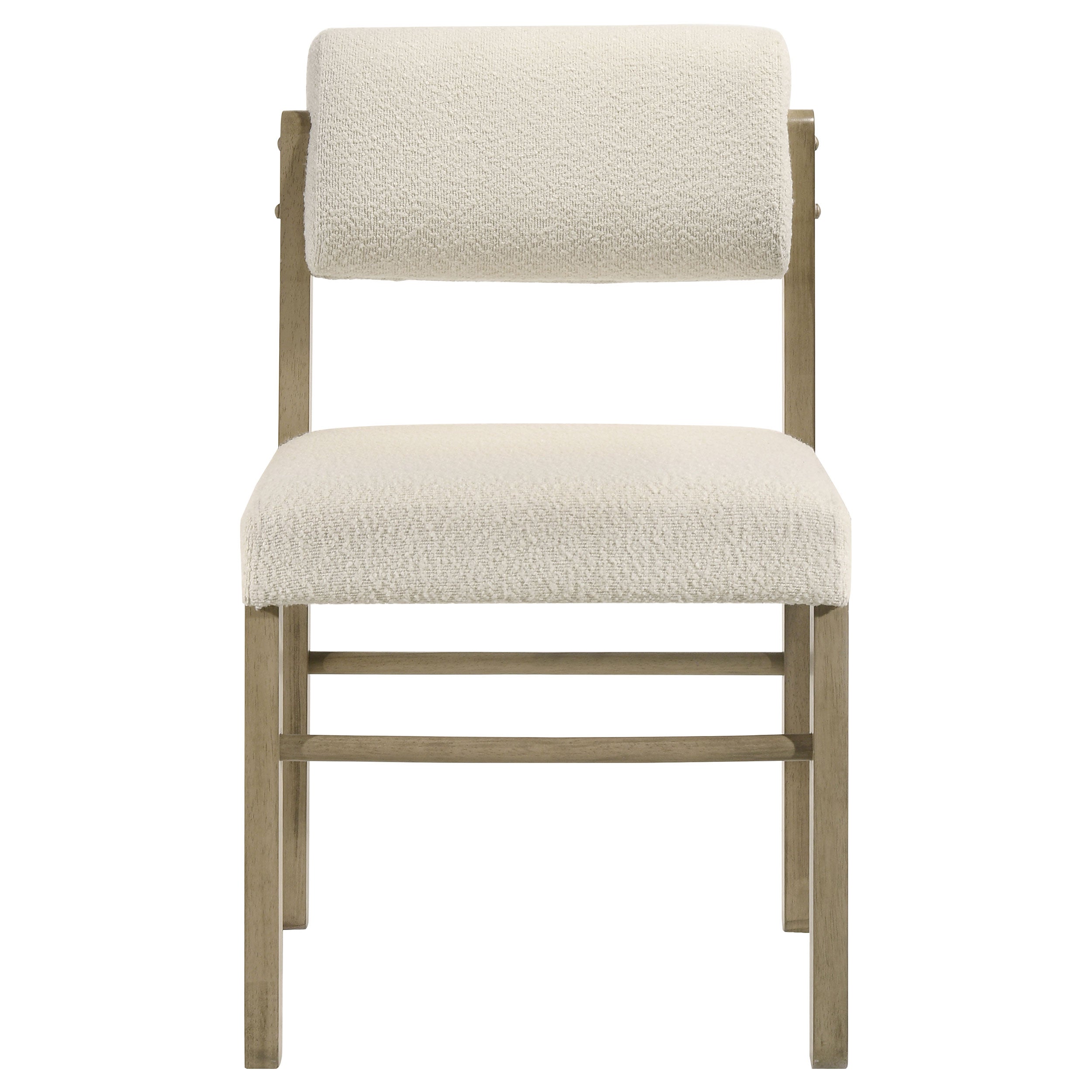 Kehoe Upholstered Dining Side Chair Cream and Natural Oak (Set of 2)-