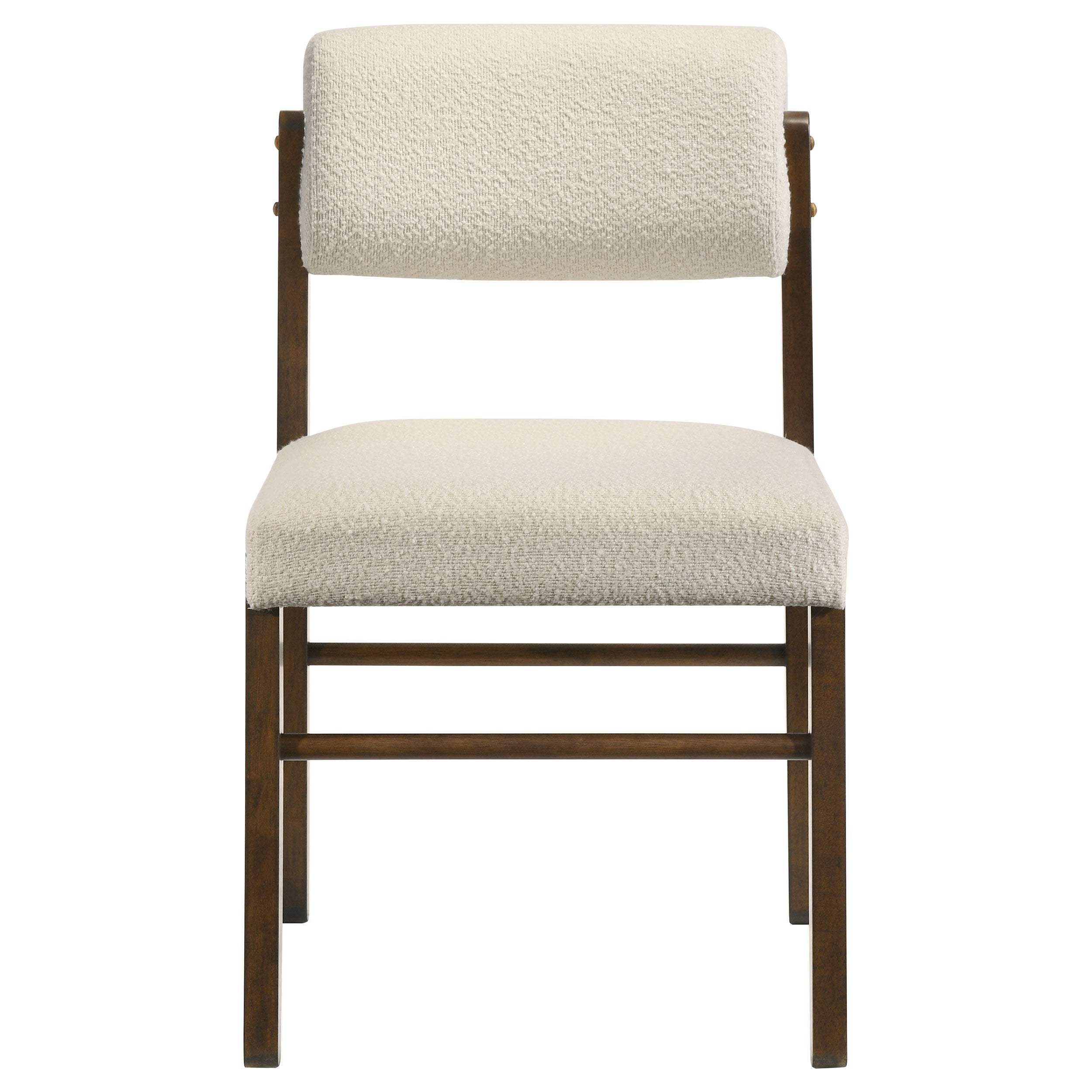 Kehoe Upholstered Dining Side Chair Cream and Walnut (Set of 2)-