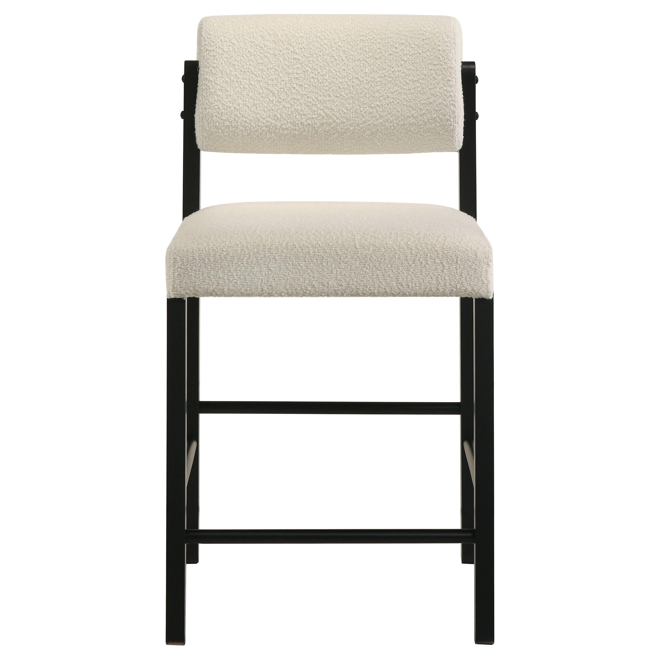 Kehoe Upholstered Counter Height Chair Cream and Black (Set of 2)-