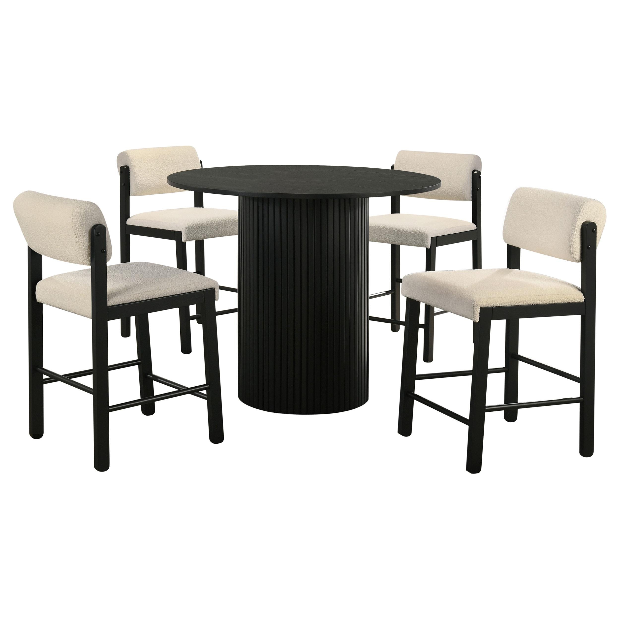 Kehoe Upholstered Counter Height Chair Cream and Black (Set of 2)-