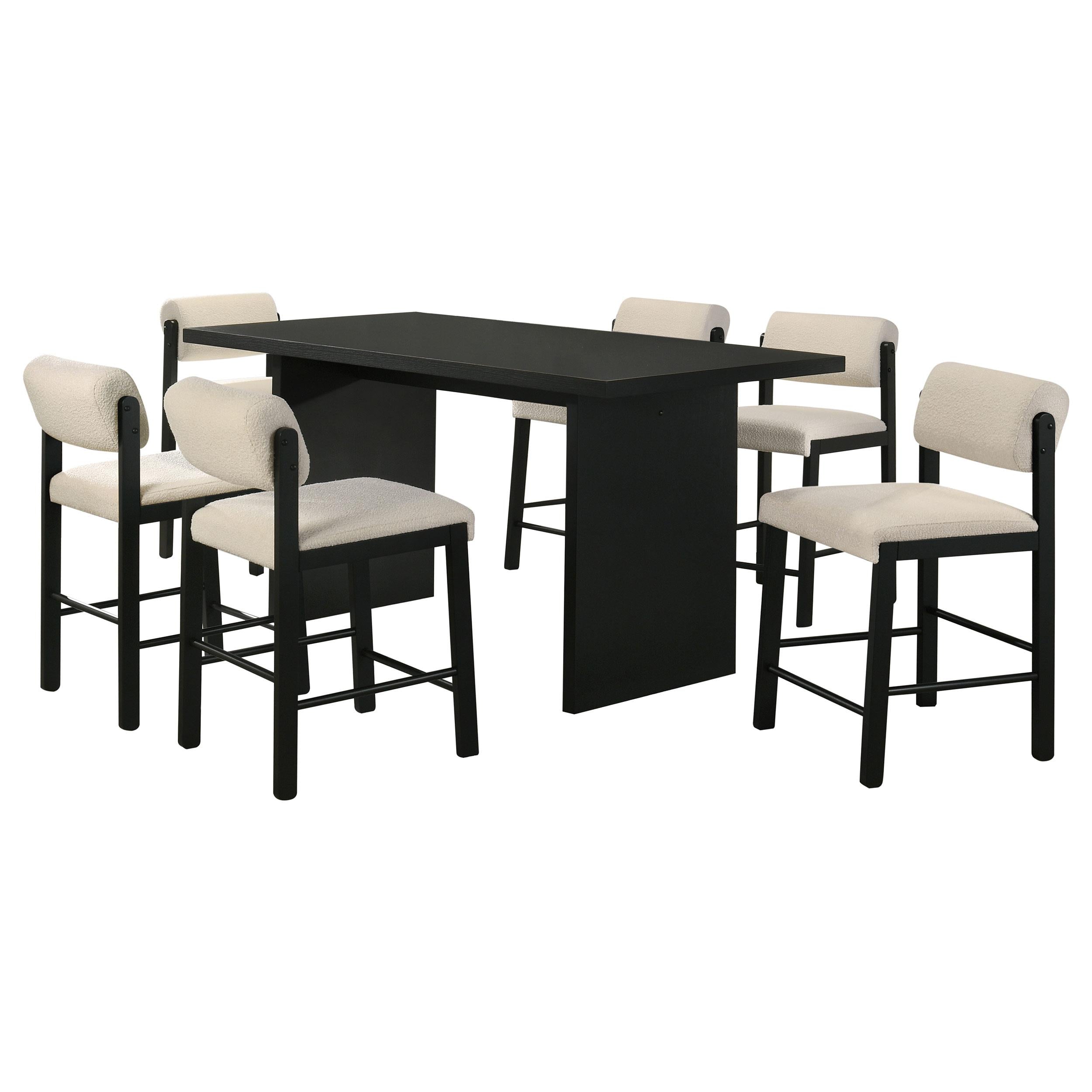 Kehoe Upholstered Counter Height Chair Cream and Black (Set of 2)-