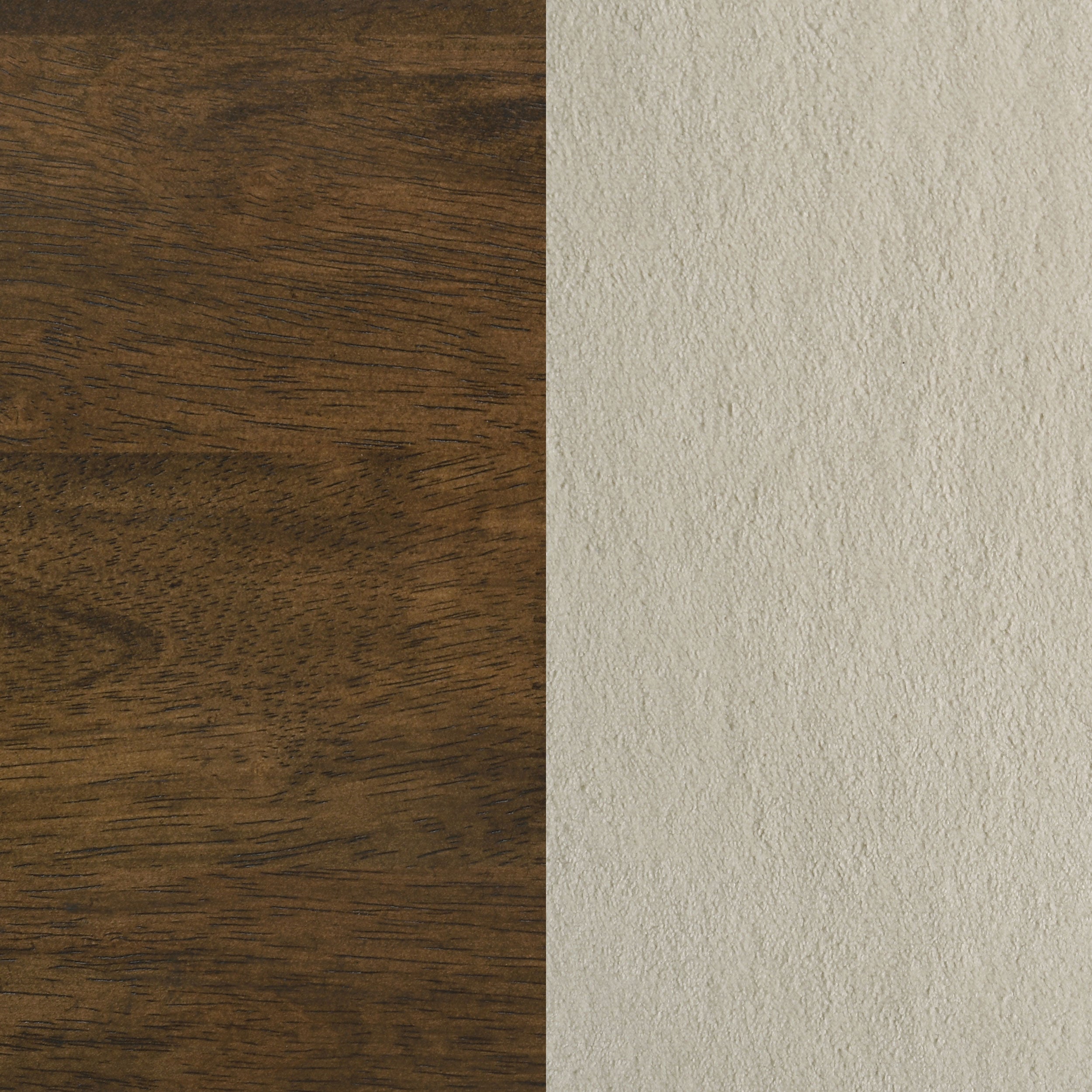 Redbridge Velvet Upholstered Side Chair Cream and Walnut (Set of 2)-