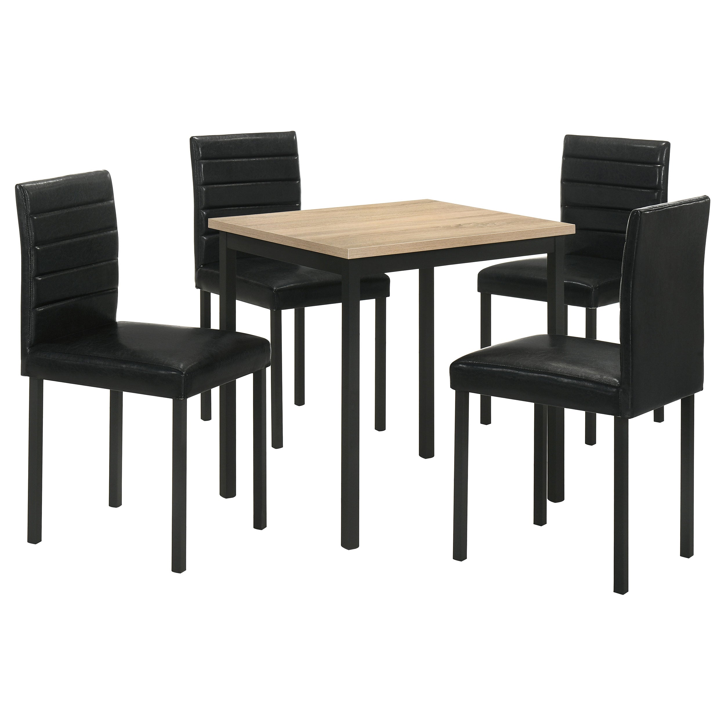 Garza 5-piece Space Saving Rectangular Dining Table Greige Oak-