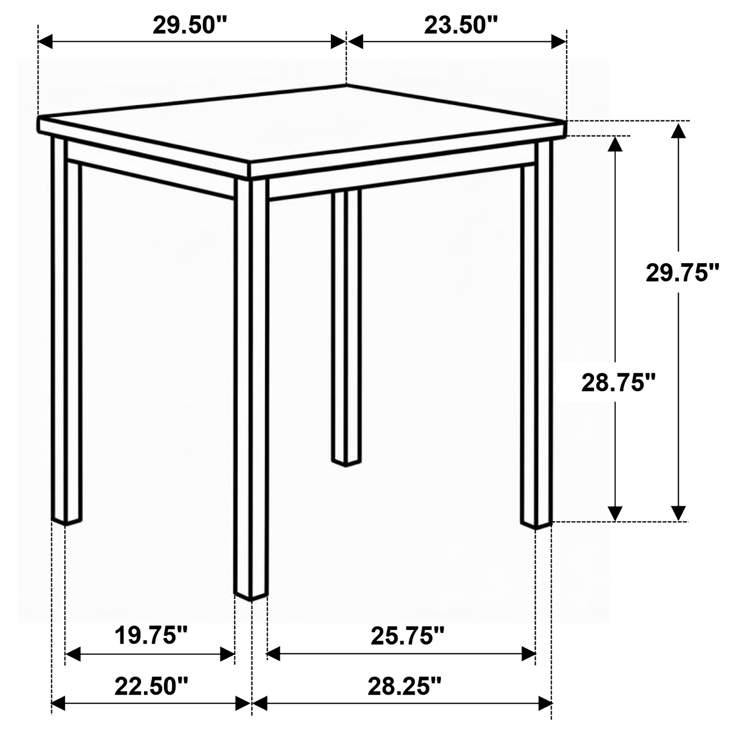 Garza 5-piece Space Saving Rectangular Dining Table Greige Oak-