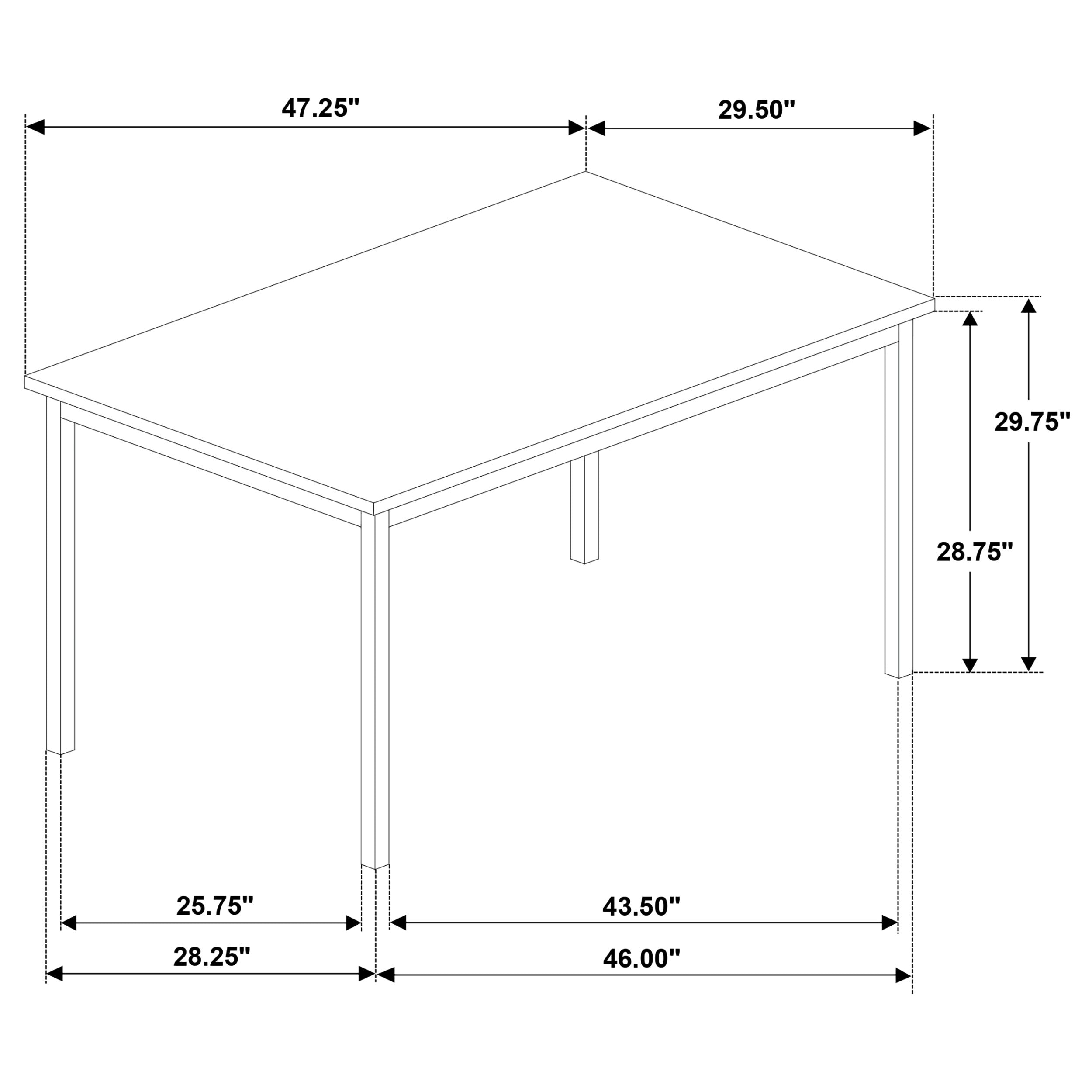 Garza 5-piece Rectangular Dining Table Greige Oak-