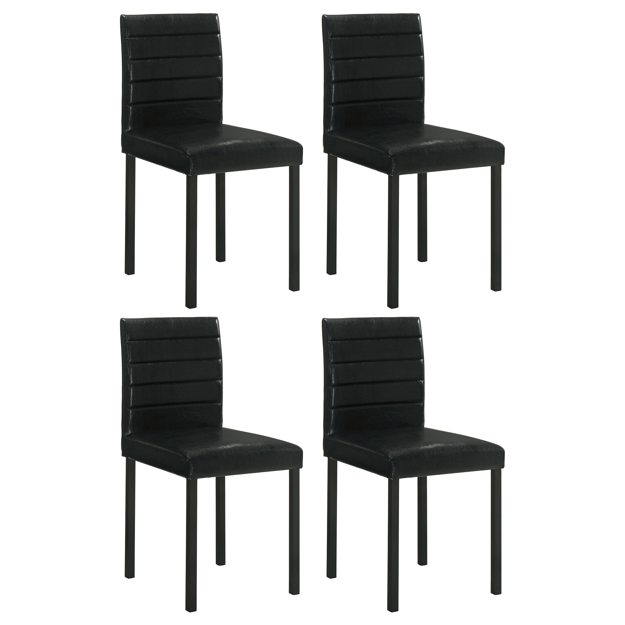 Garza Upholstered Dining Side Chair Black (Set of 4)-
