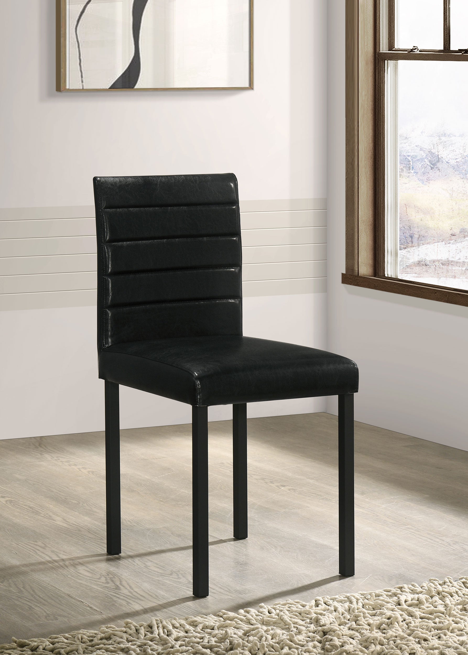 Garza Upholstered Dining Side Chair Black (Set of 4)-