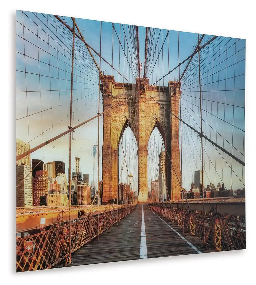 Shayward - Wall Art - Blue / Amber - Best Buy Furniture