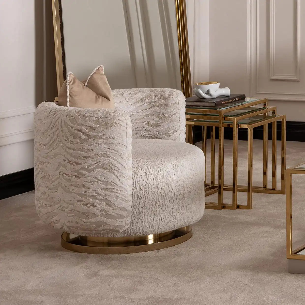 Savannah Breeze - Nesting Tables (Set of 3) - Bright Gold - Best Buy Furniture