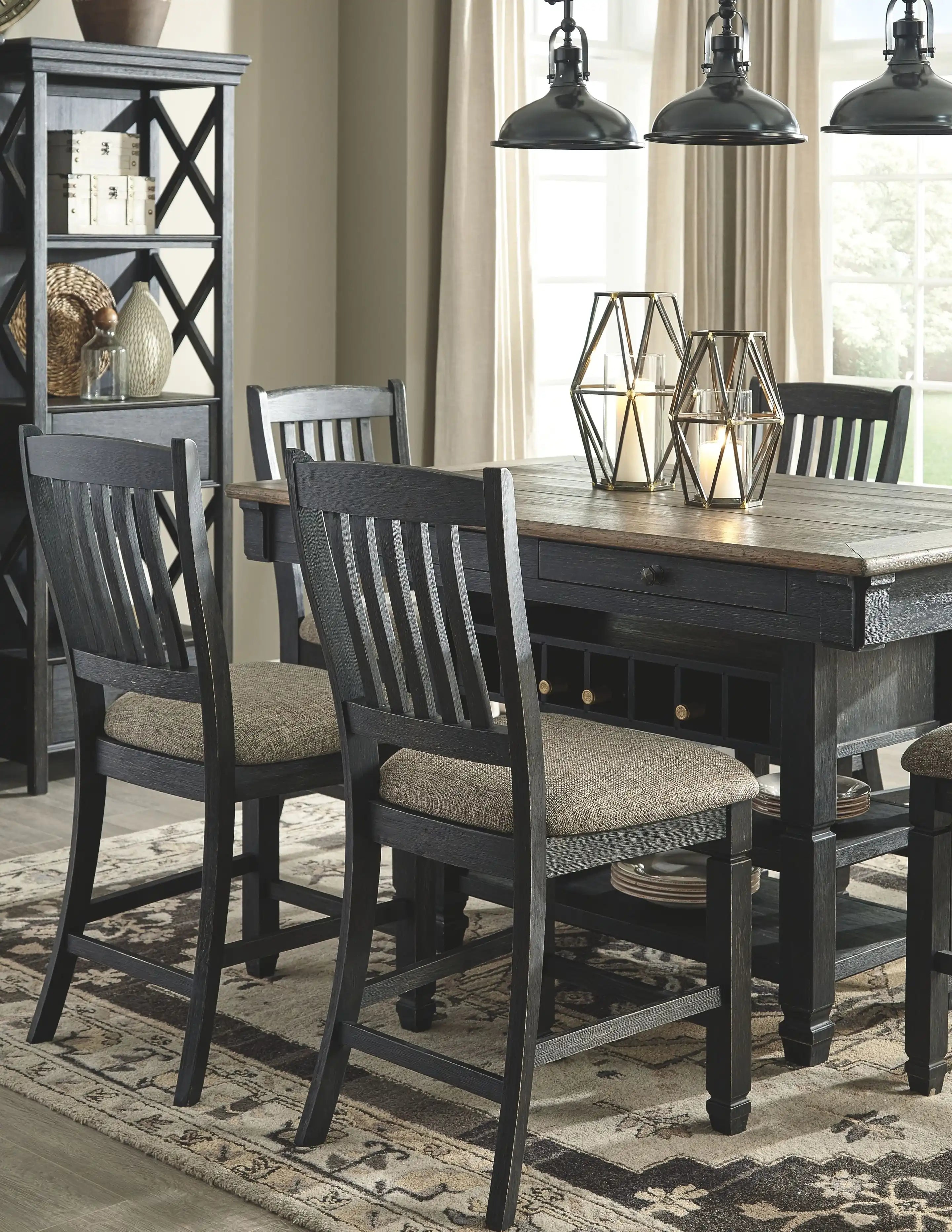 Tyler Creek - Counter Height Table Set - Best Buy Furniture