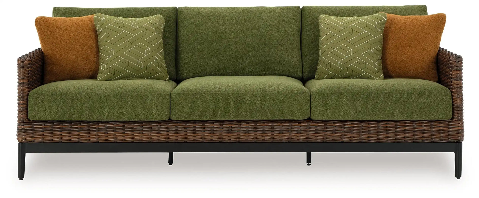 Horizon Hall - Sofa With Cushion - Brown / Green - Best Buy Furniture