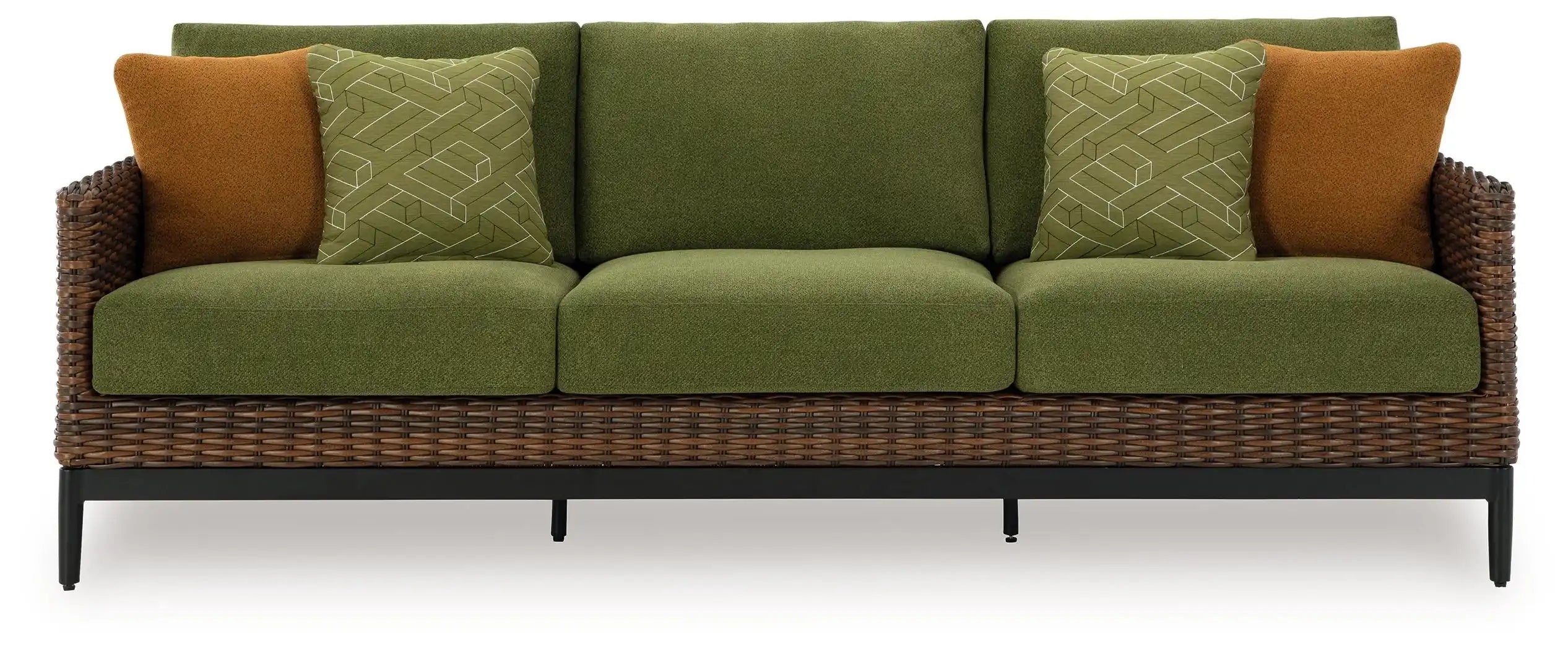 Horizon Hall - Sofa With Cushion - Brown / Green - Best Buy Furniture
