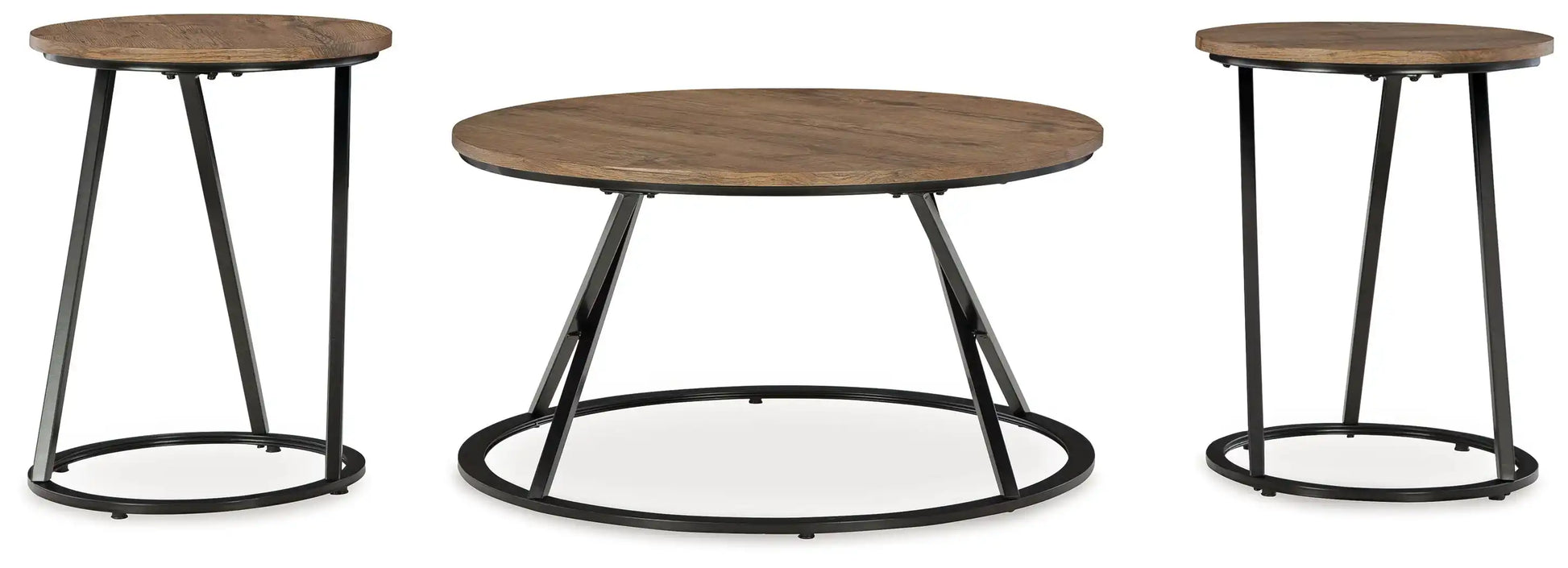 Cassbryn - Occasional Table Set (Set of 3) - Brown / Black - Best Buy Furniture