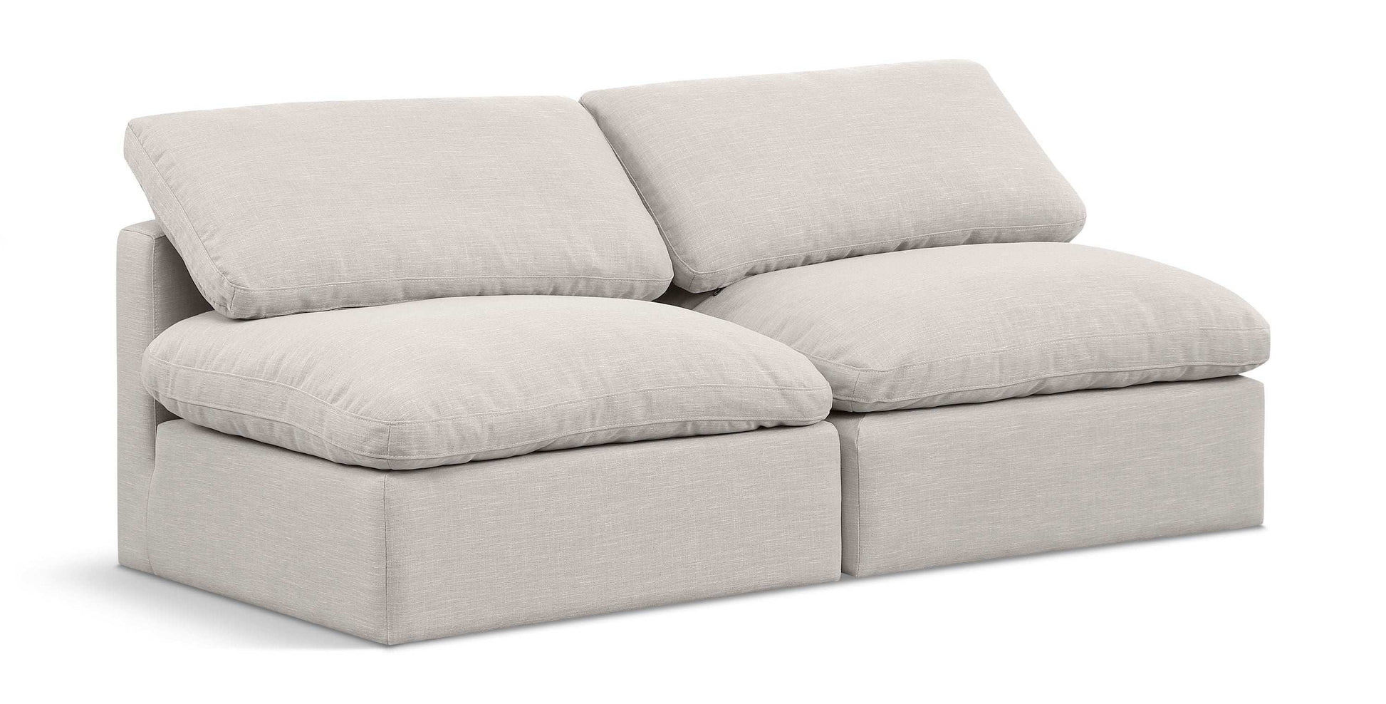 Indulge - Linen 2 Seat Modular Armless Sofa - Best Buy Furniture
