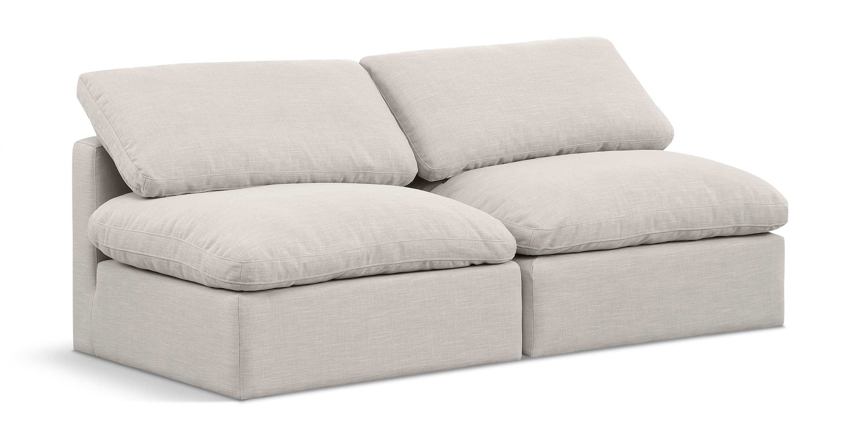 Indulge - Linen 2 Seat Modular Armless Sofa - Best Buy Furniture