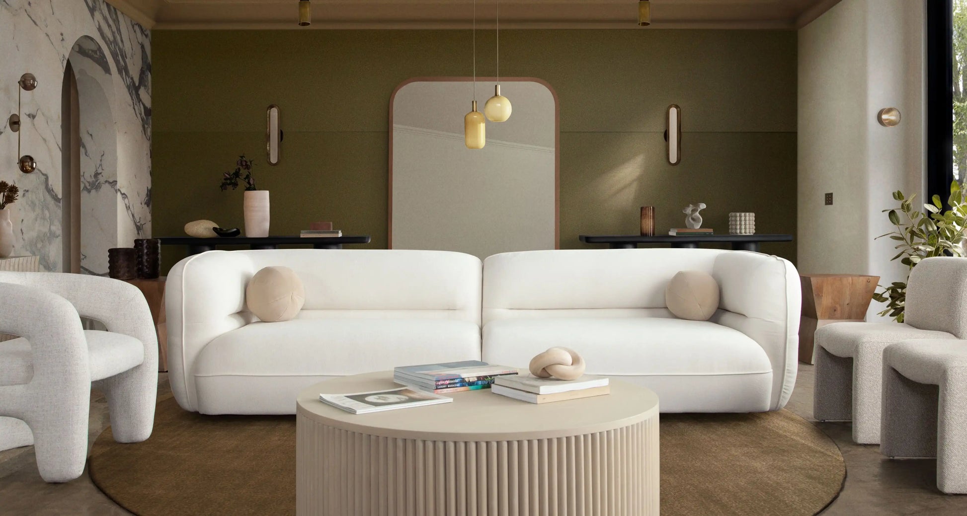 Mica 2 Piece Ivory Fabric Sofa - Best Buy Furniture
