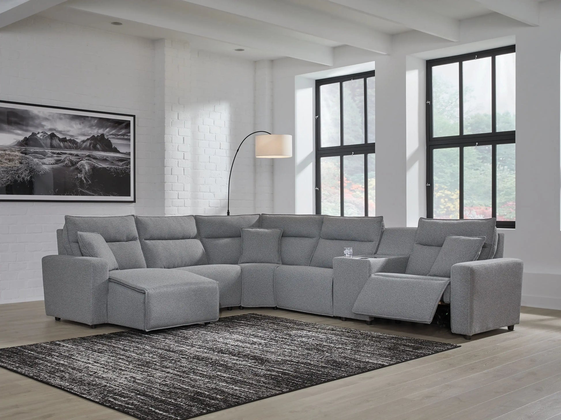 ModMax II - Salt And Pepper - Reclining Sectional - Best Buy Furniture