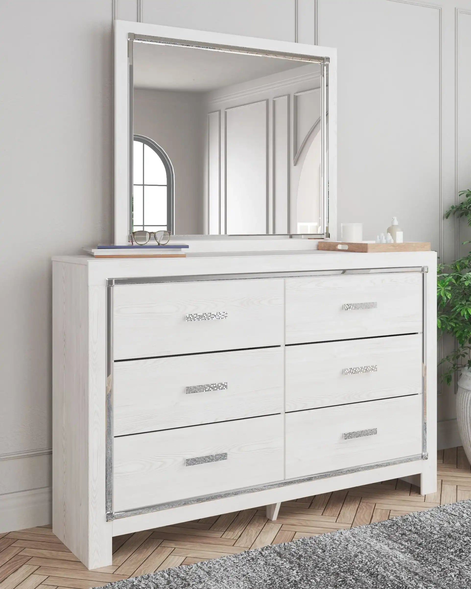 Altyra - Dresser, Mirror, Panel Bookcase Bed - Best Buy Furniture