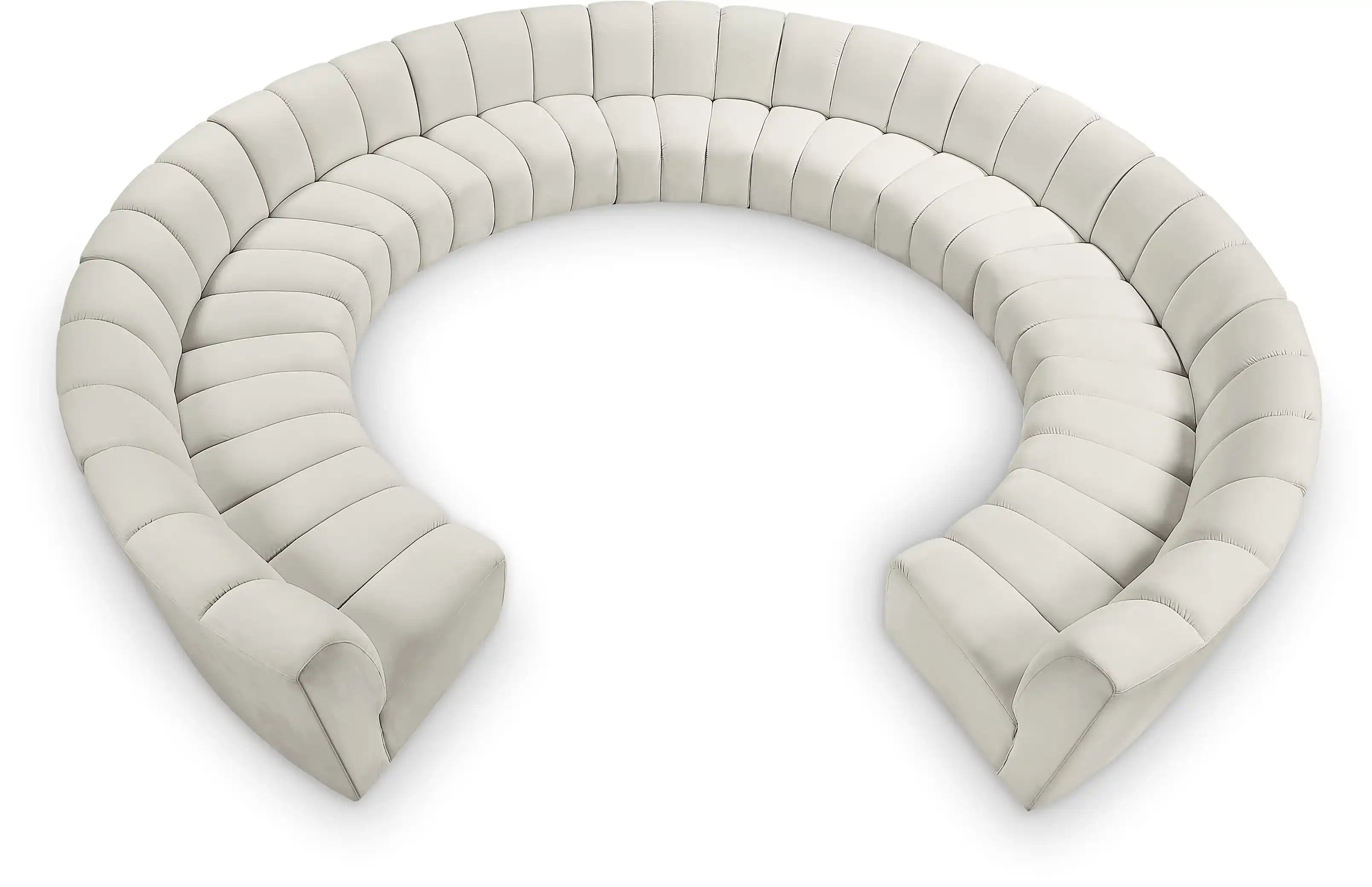 Infinity - 11 Piece Velvet Modular Sectional - Best Buy Furniture