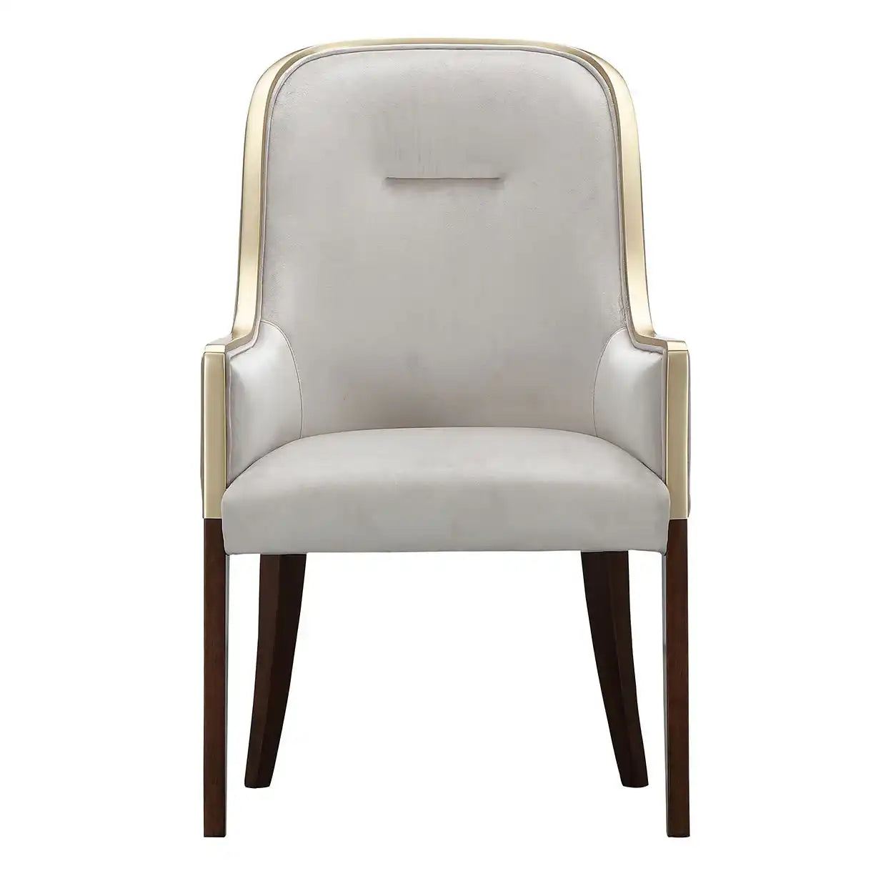 Houston - Dining Arm Chair - Porcini / Walnut - Best Buy Furniture