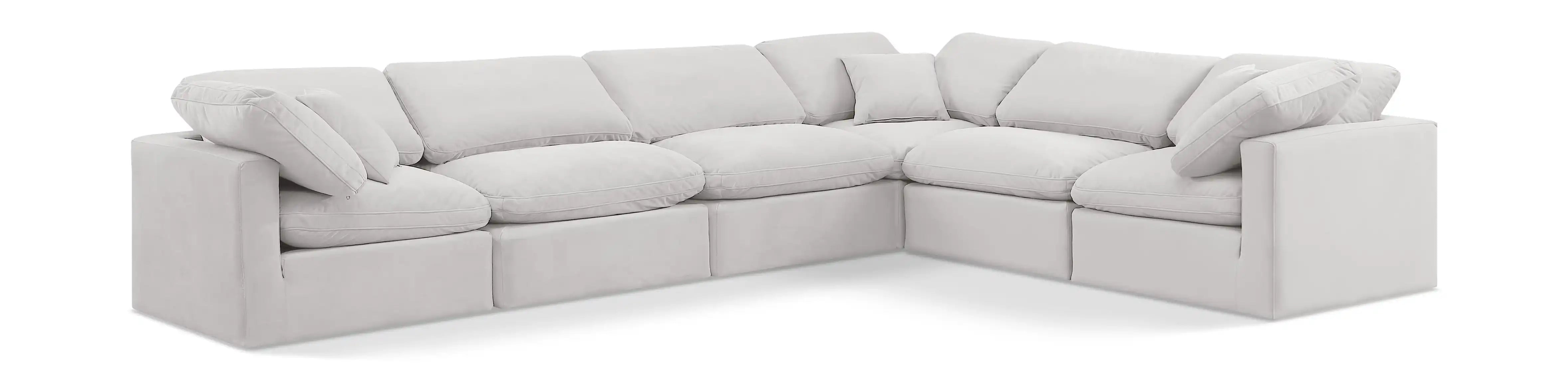 Indulge - Velvet 6 Piece Modular Corner Sectional - Best Buy Furniture