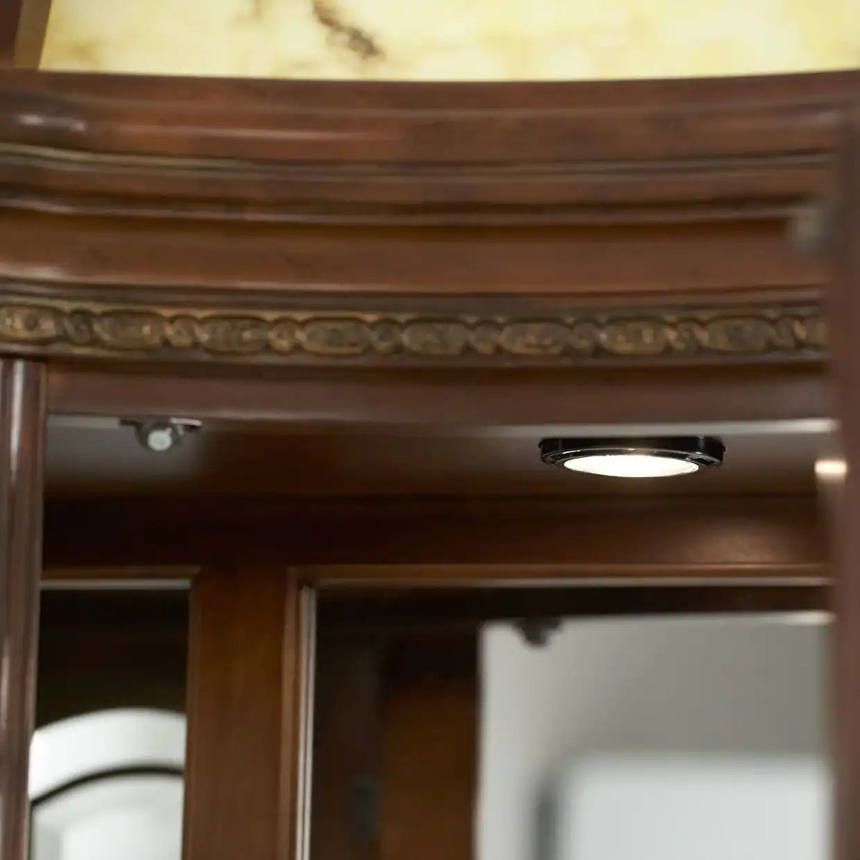 Villa Valencia - China Buffet With Lighted Top - Classic Chestnut - Best Buy Furniture