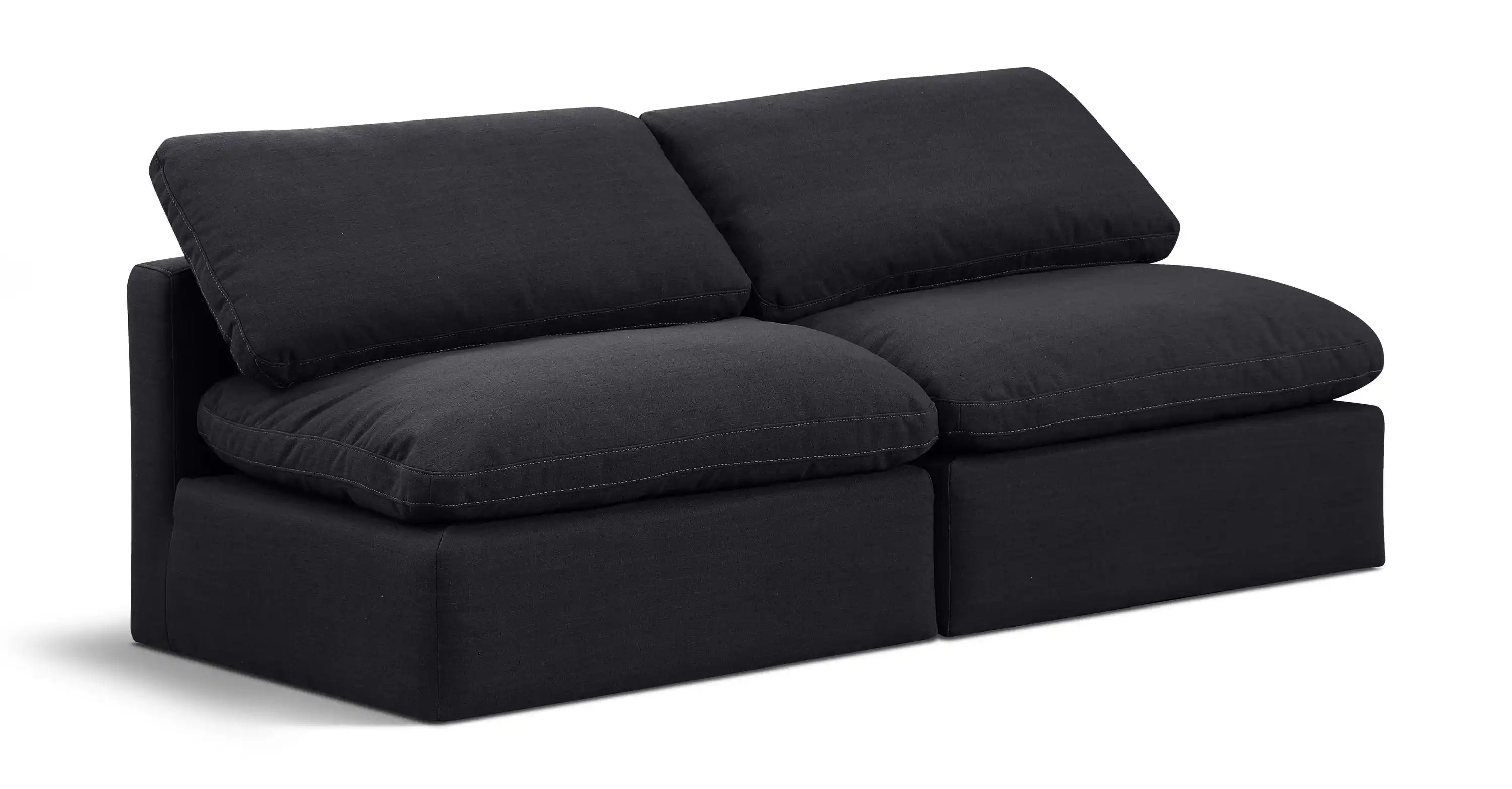 Indulge - Linen 2 Seat Modular Armless Sofa - Best Buy Furniture