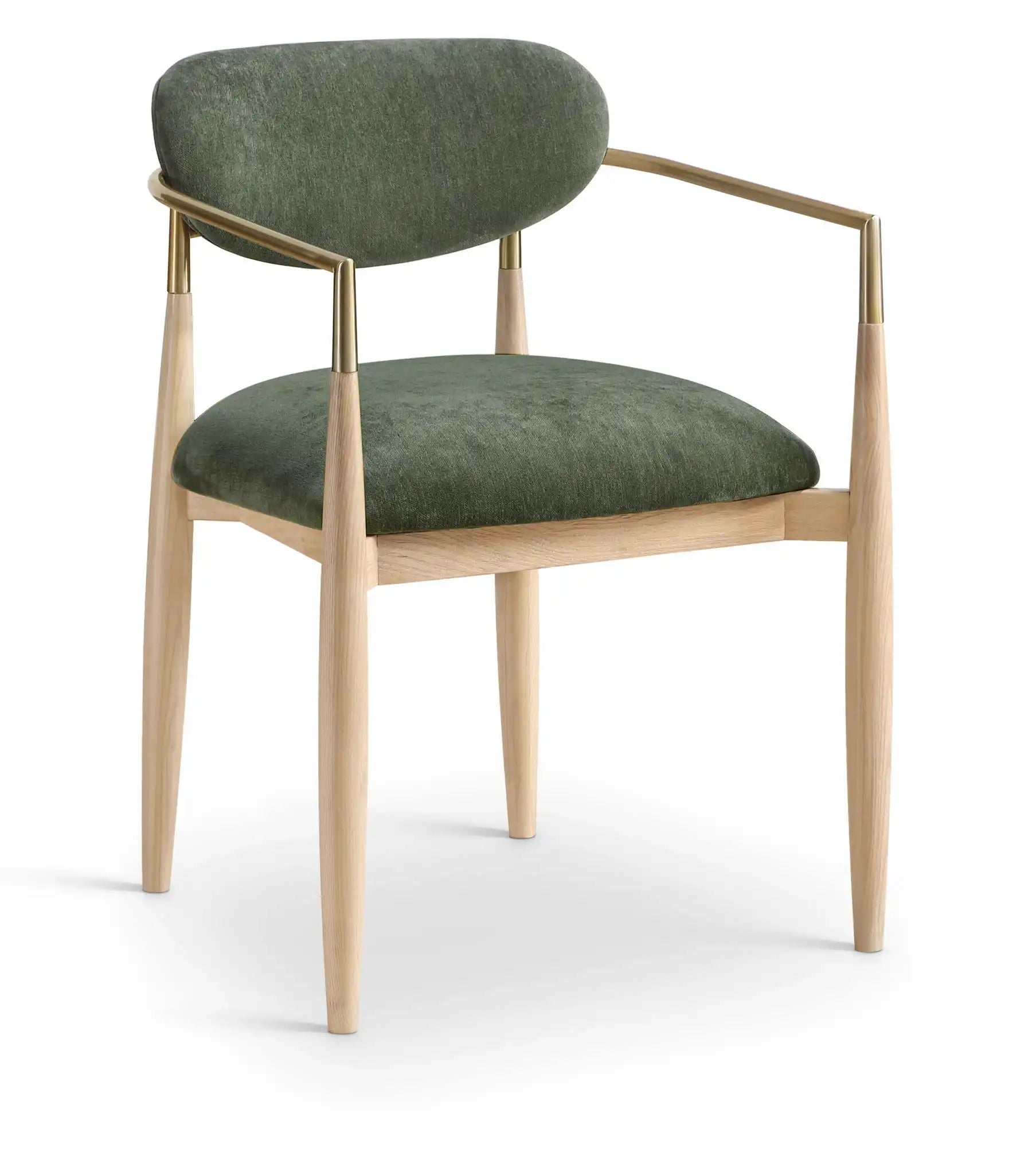 Riccio - Fabric Dining Arm Chair (Set of 2) - Natural Frame - Best Buy Furniture