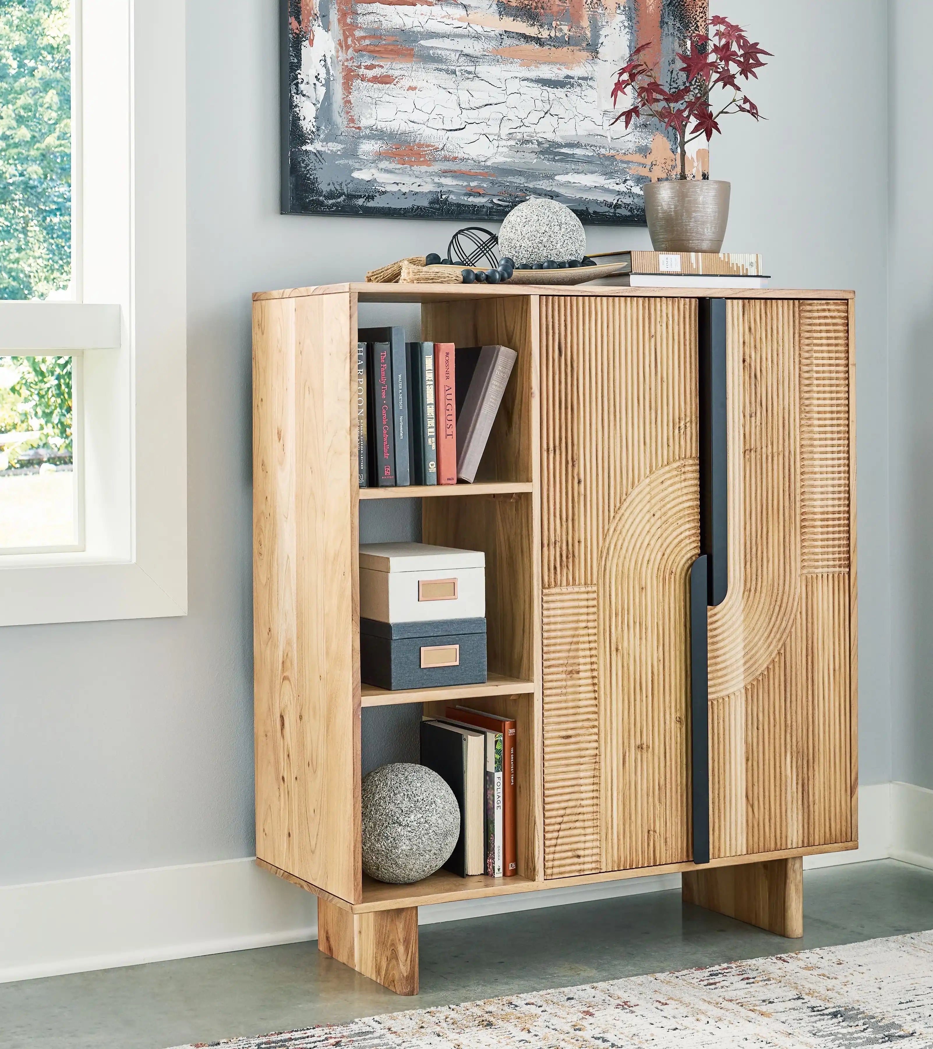 Kierwell - Accent Cabinet - Natural - Best Buy Furniture