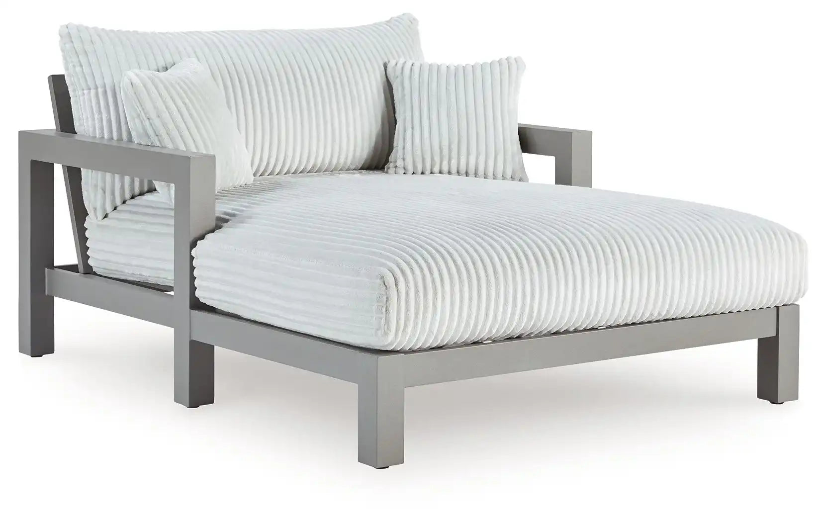 Hurley Park - Chaise Lounge With Cushion - Gray - Best Buy Furniture